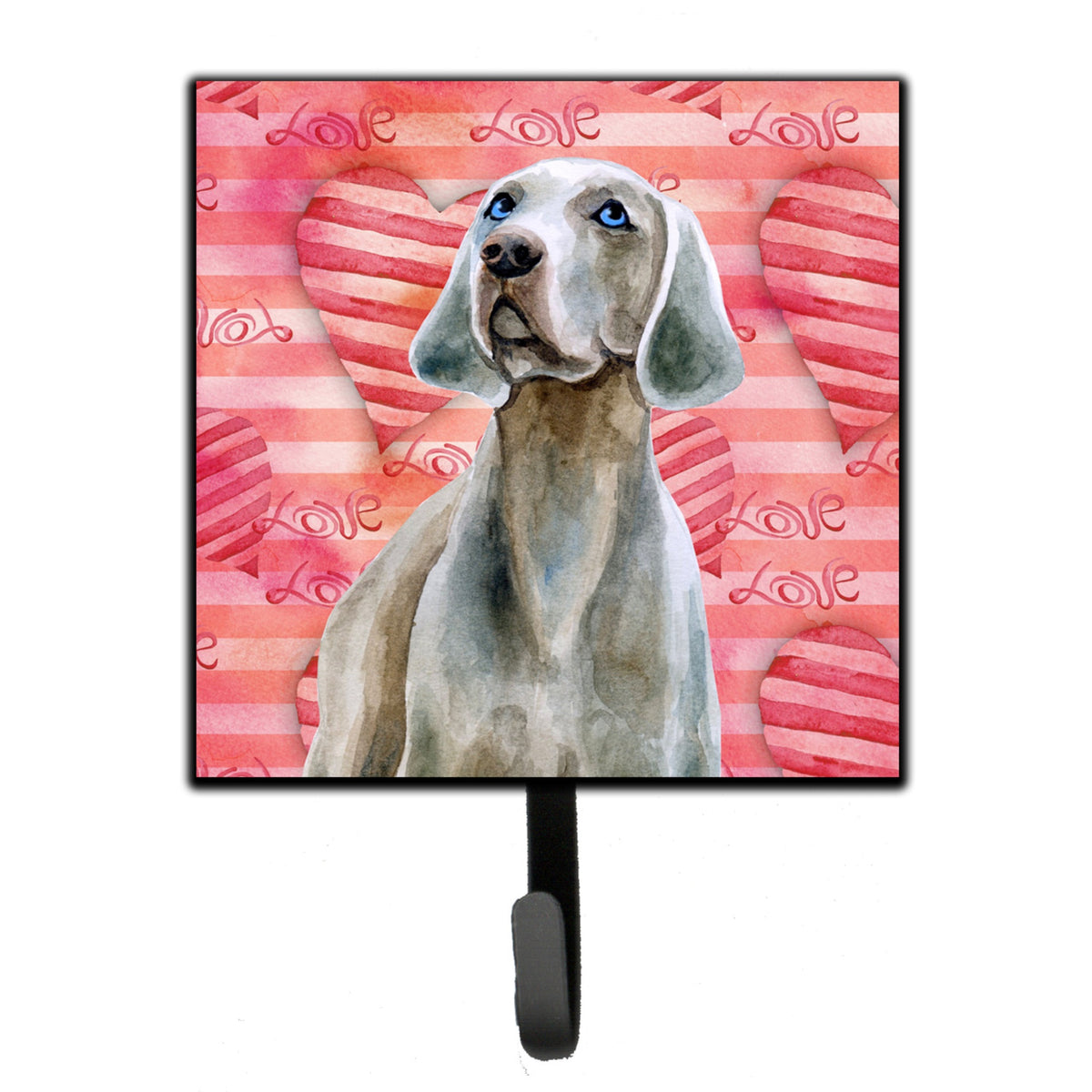 Caroline'S Treasures Weimaraner Love Wall Hook, Small, Multicolor