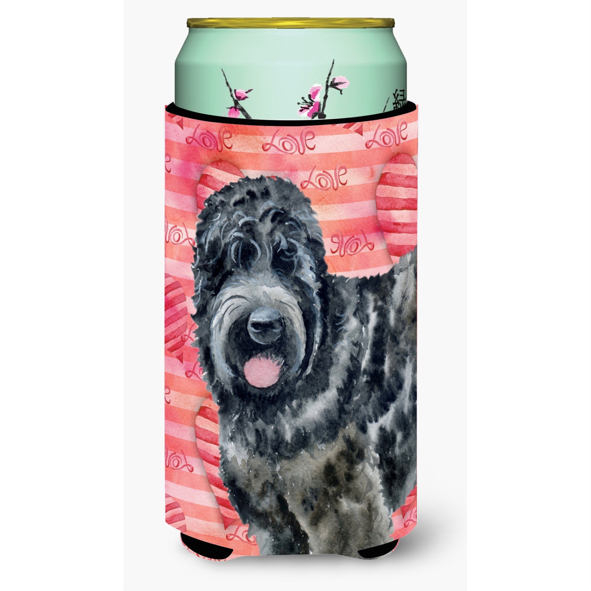 Caroline'S Treasures Black Russian Terrier Love Decorative Can Hugger, Tall Boy, Multicolor