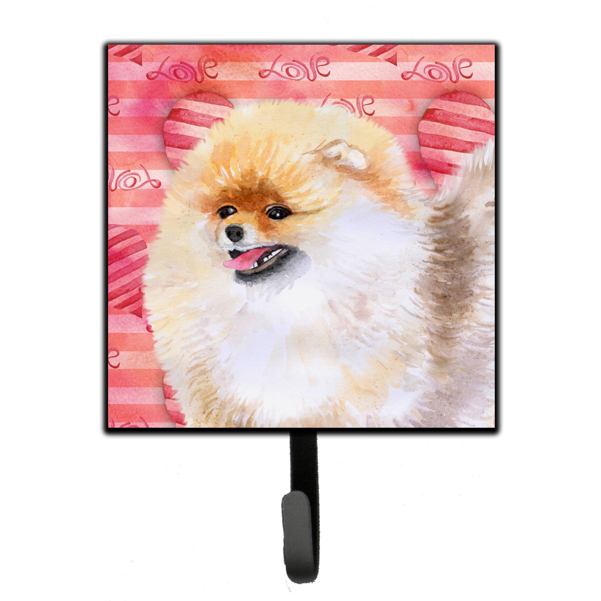 Caroline'S Treasures Pomeranian Love Wall Hook, Small, Multicolor