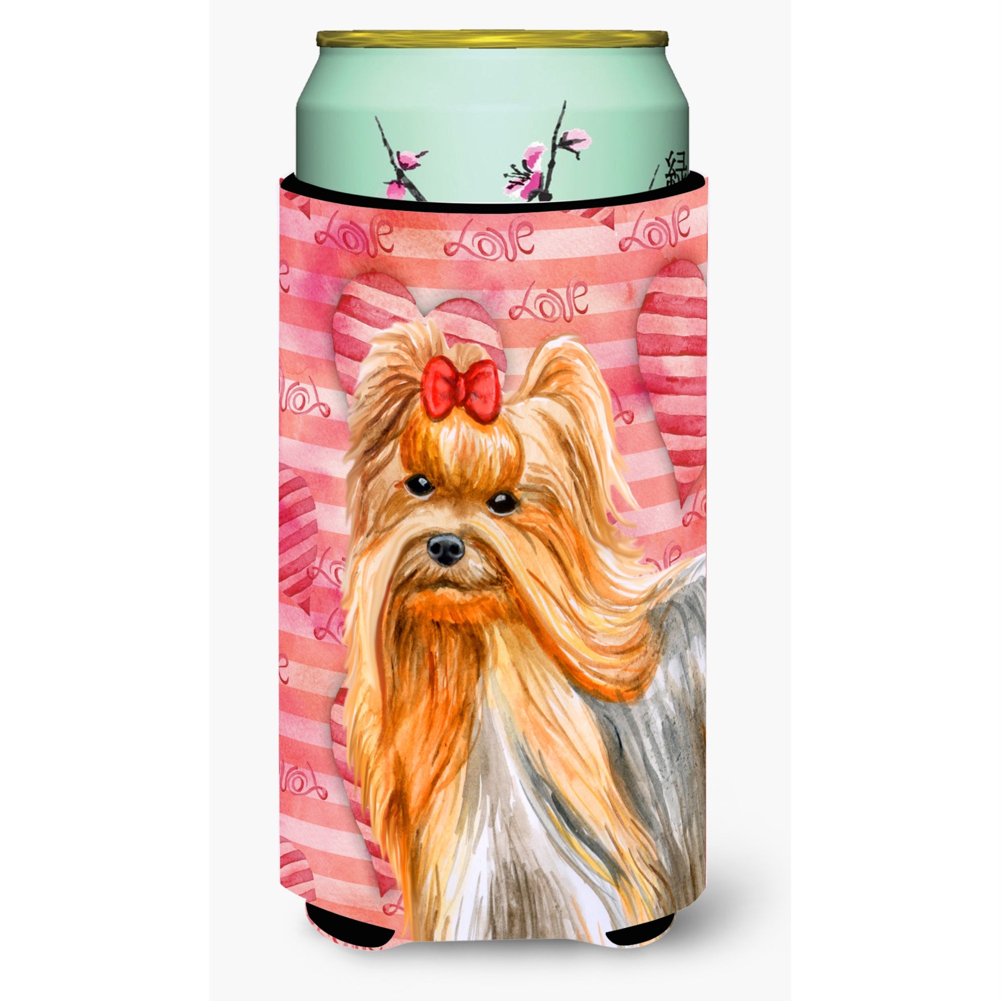 Caroline'S Treasures Yorkshire Terrier Love Decorative Can Hugger, Tall Boy, Multicolor