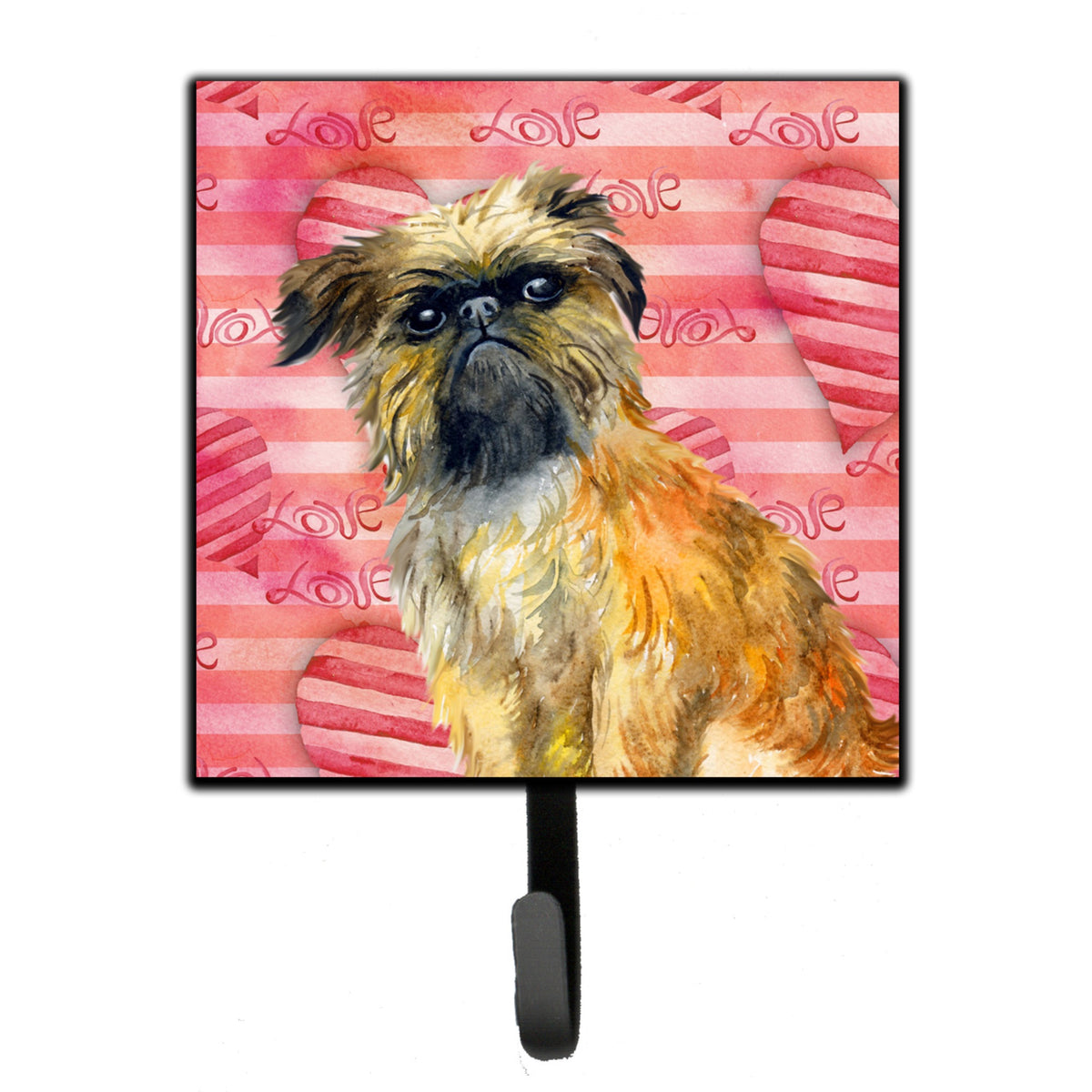 Caroline'S Treasures Brussels Griffon Love Wall Hook, Small, Multicolor