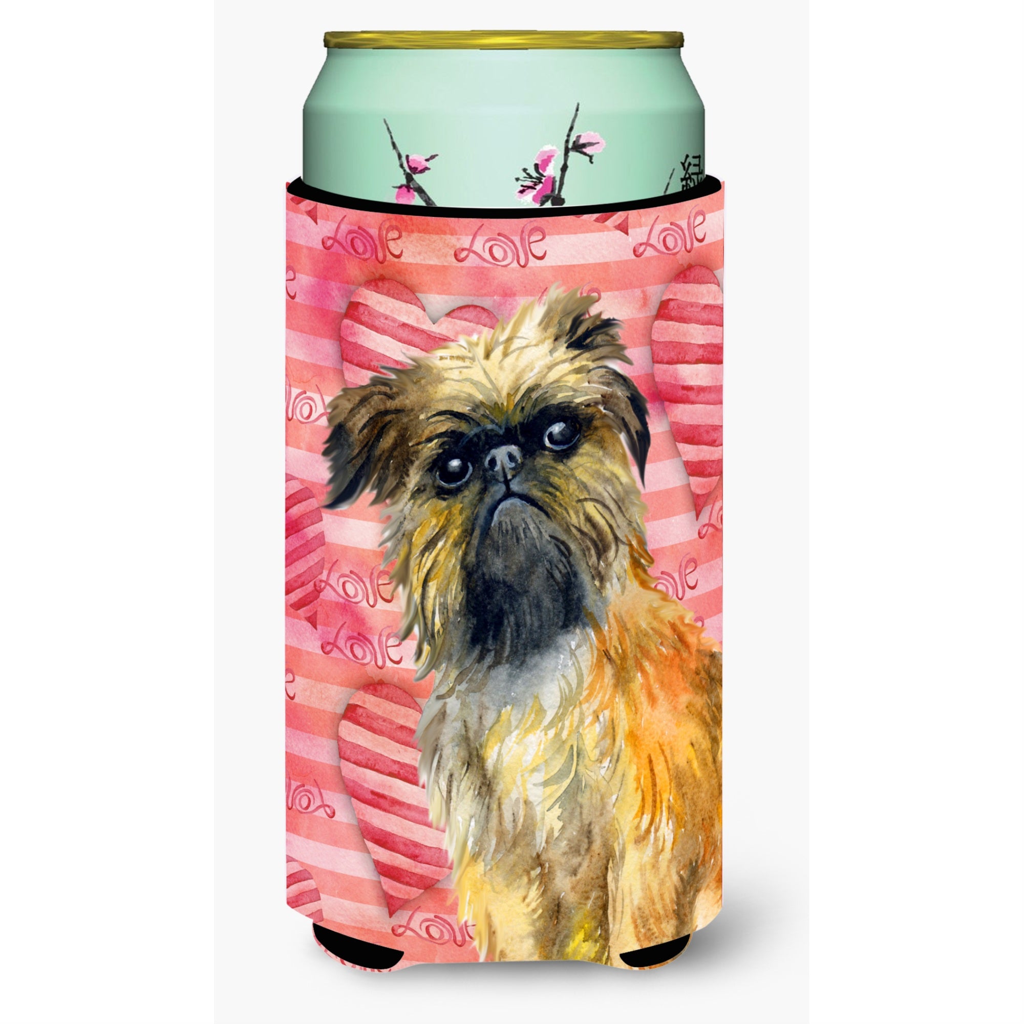 Caroline'S Treasures Brussels Griffon Love Decorative Can Hugger, Tall Boy, Multicolor