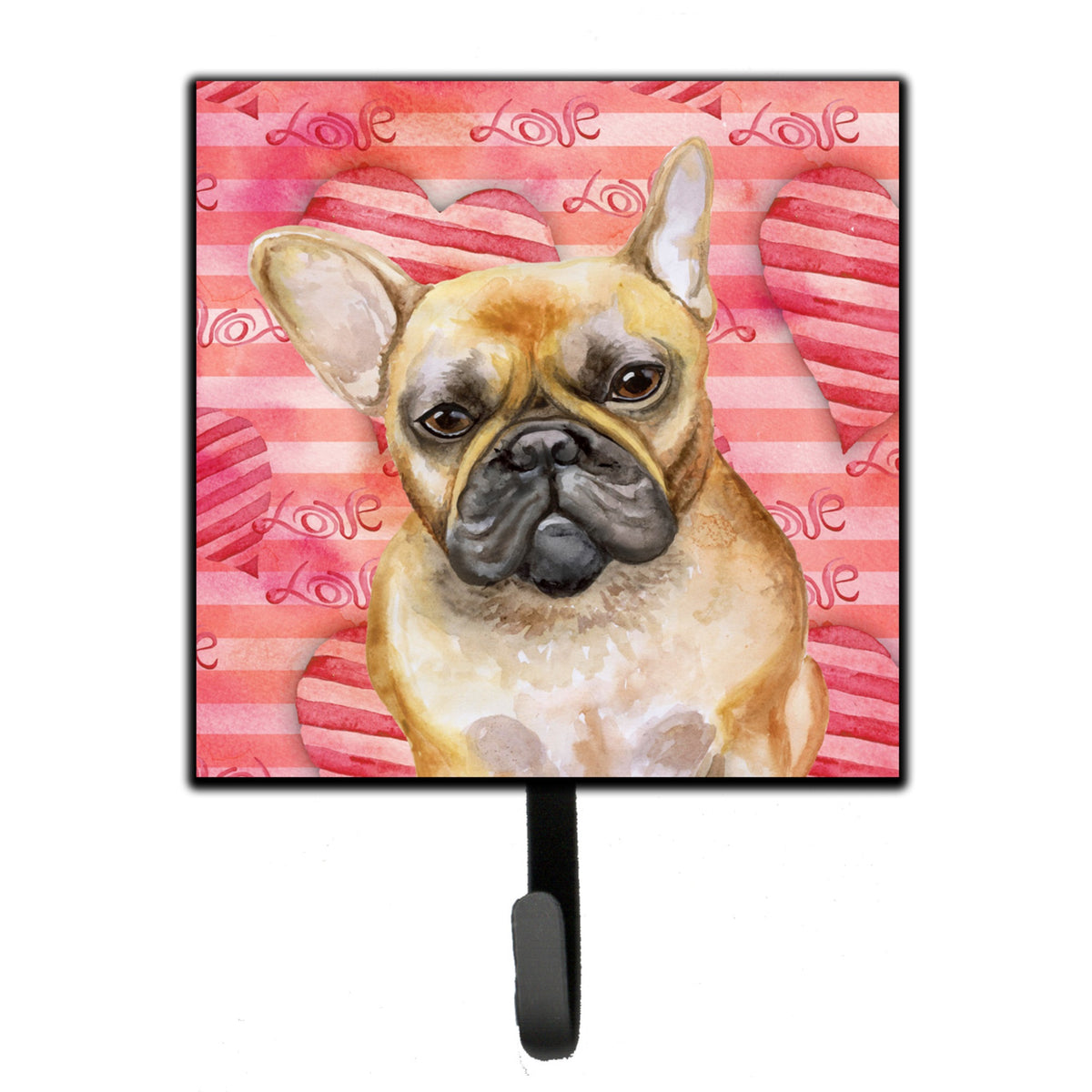Caroline'S Treasures French Bulldog Love Wall Hook, Small, Multicolor