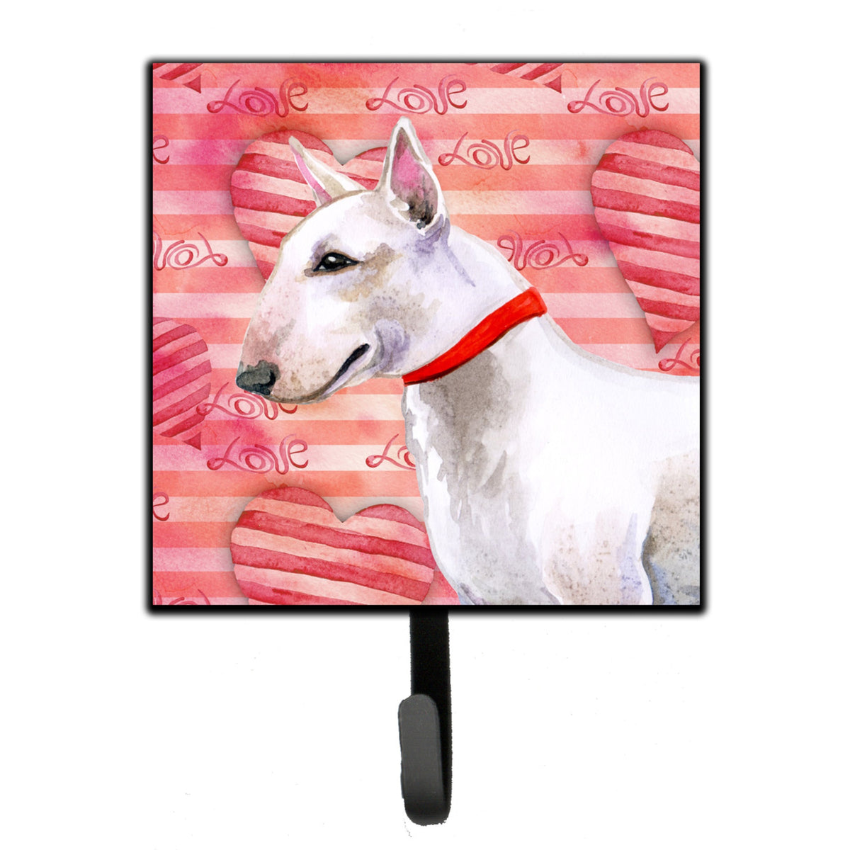 Caroline'S Treasures Bull Terrier Love Wall Hook, Small, Multicolor