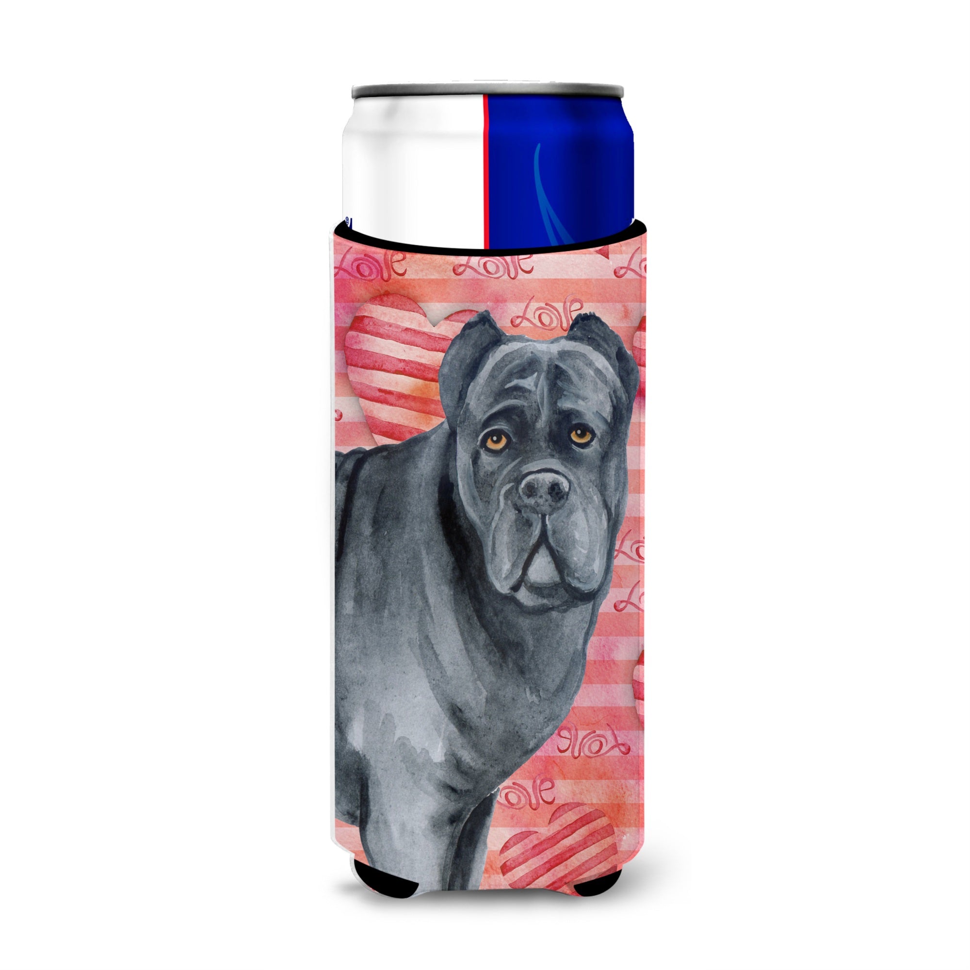 Caroline'S Treasures Cane Corso Love Decorative Can Hugger, Slim, Multicolor