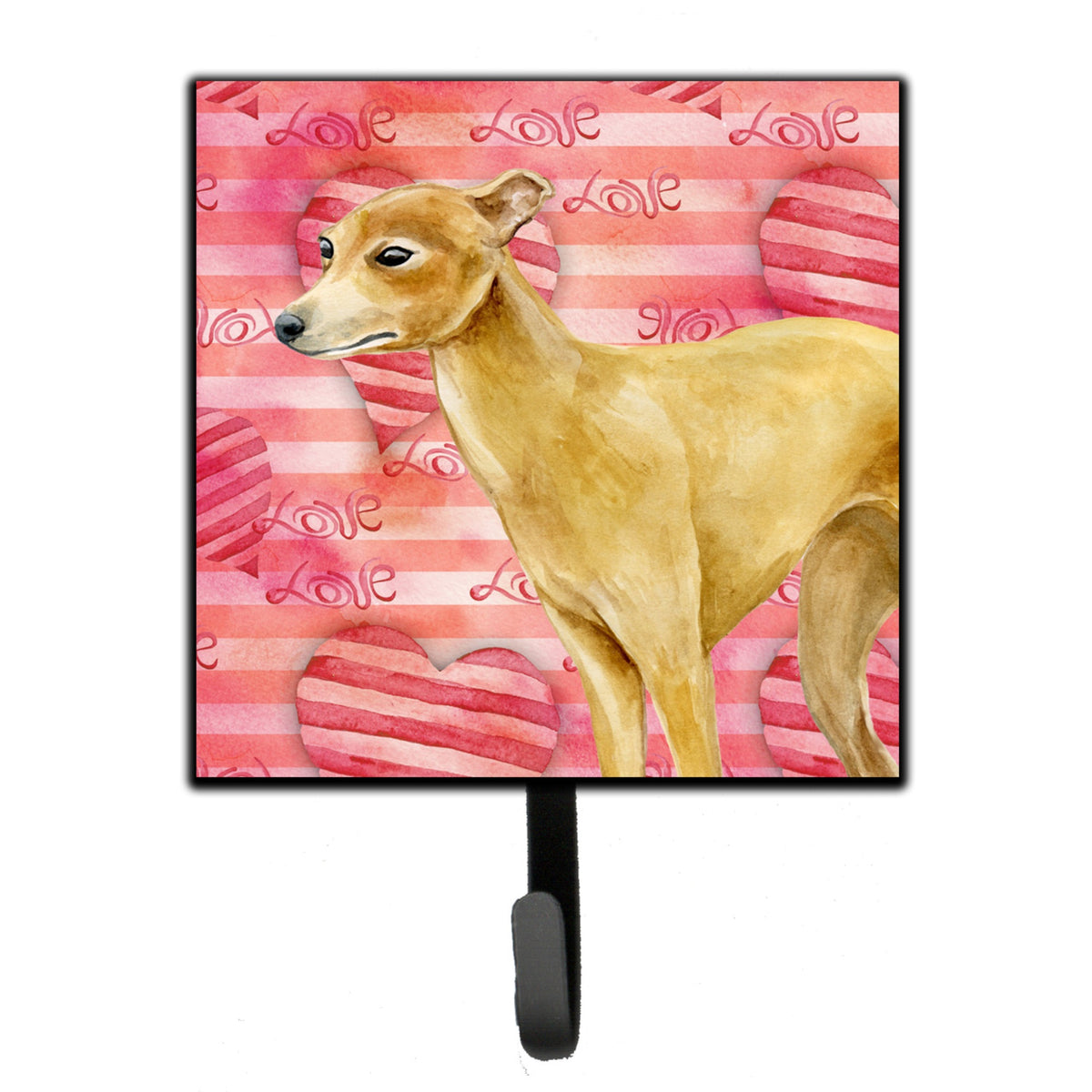 Caroline'S Treasures Italian Greyhound Love Wall Hook, Small, Multicolor