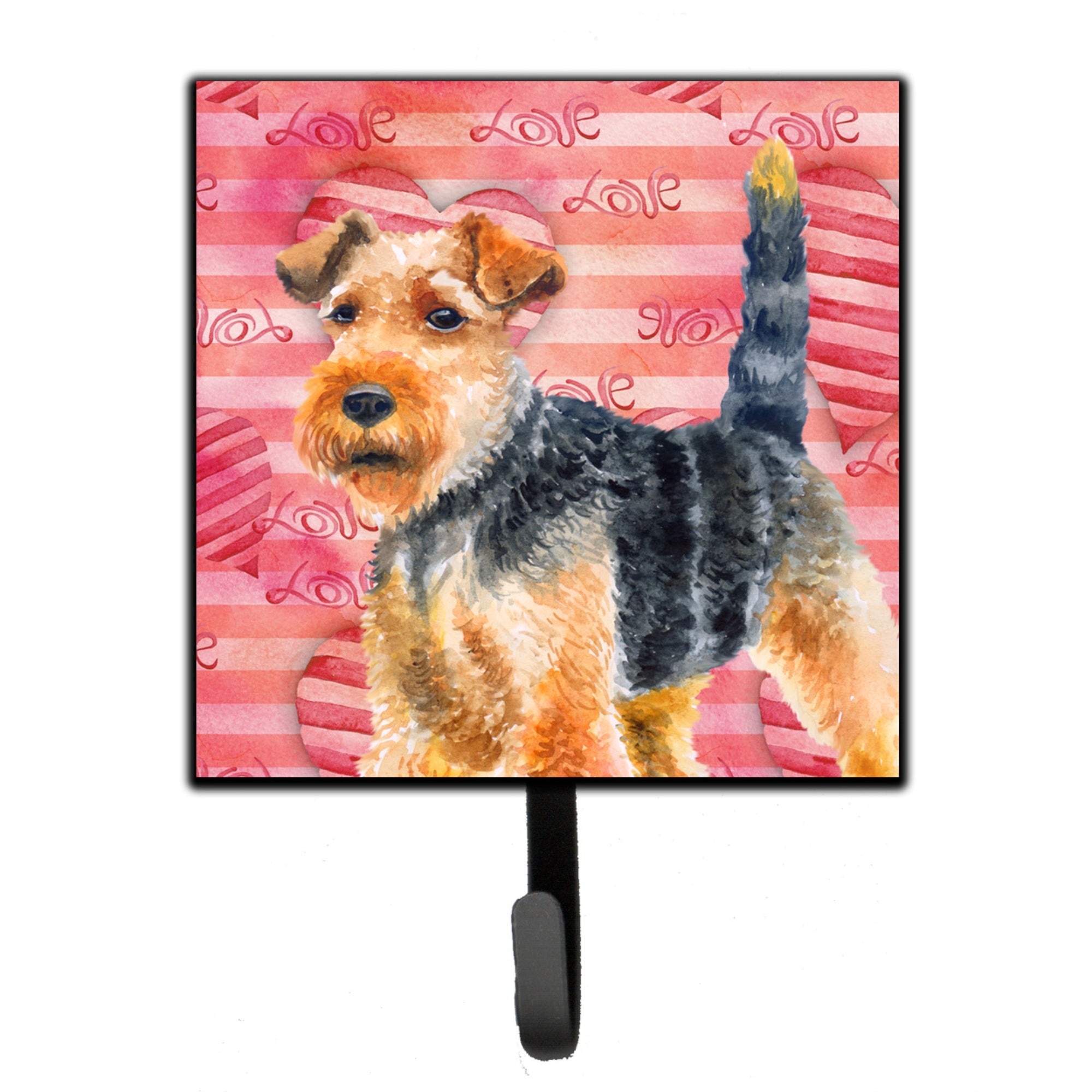Caroline'S Treasures Welsh Terrier Love Wall Hook, Small, Multicolor