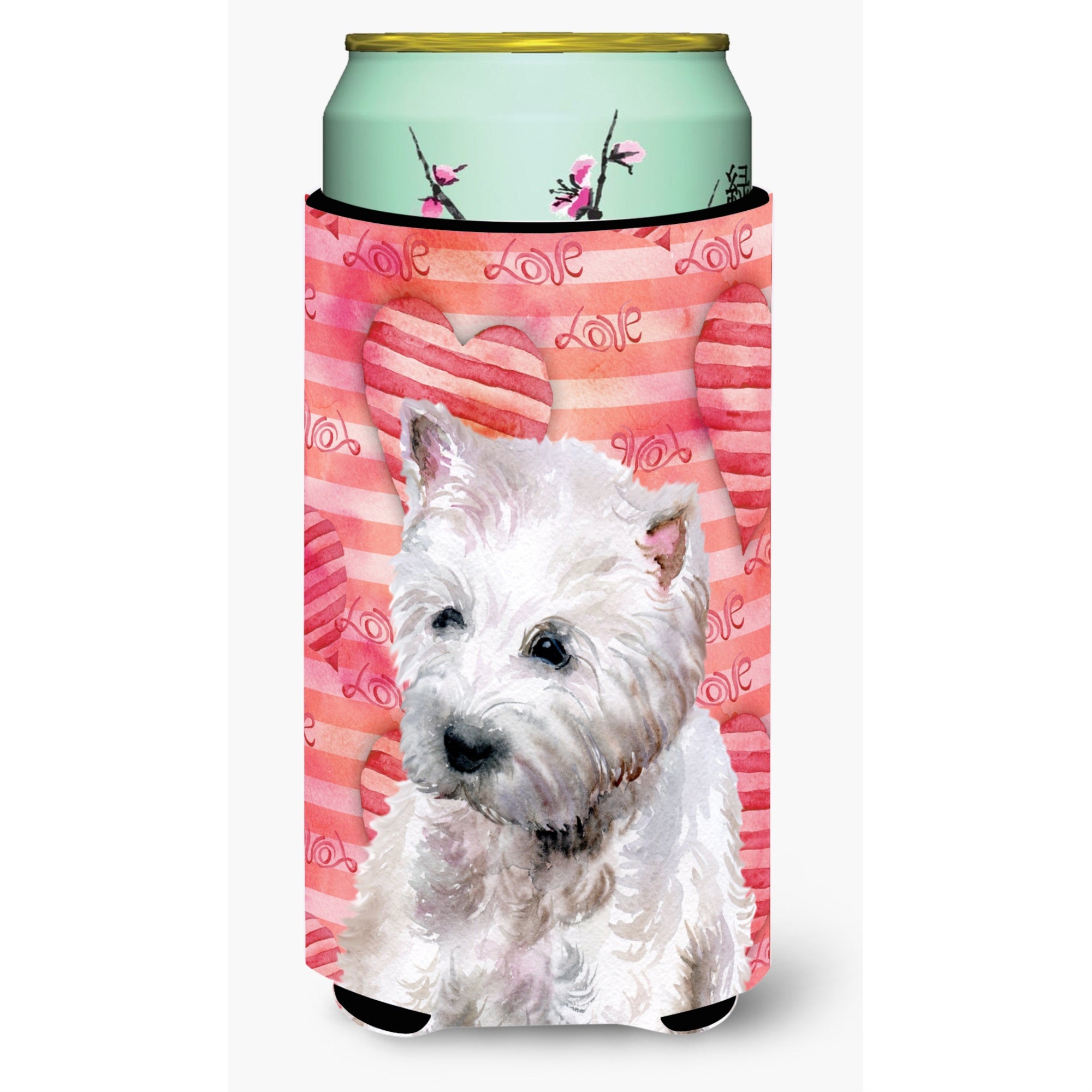 Caroline'S Treasures Westie Love Decorative Can Hugger, Tall Boy, Multicolor