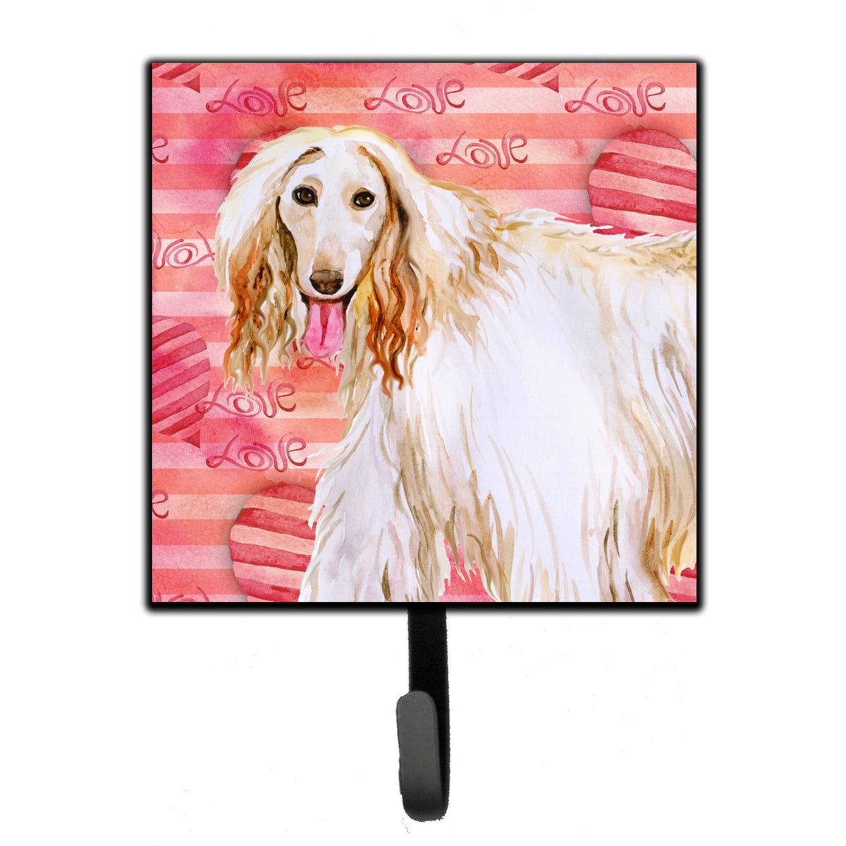 Caroline'S Treasures Afghan Hound Love Wall Hook, Small, Multicolor
