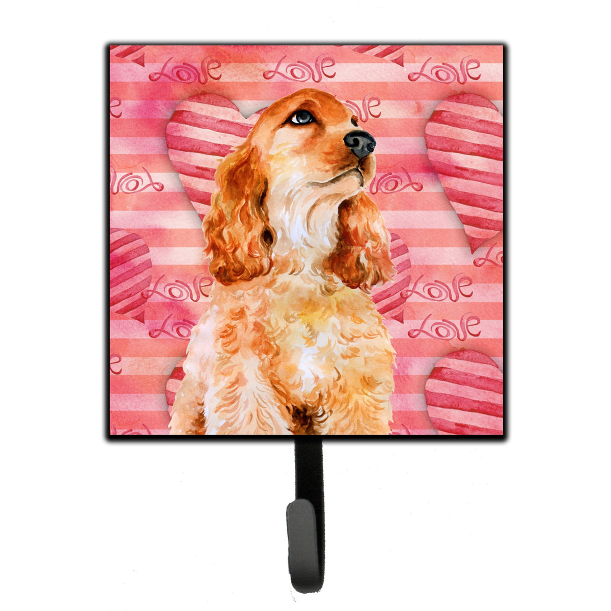 Caroline'S Treasures Cocker Spaniel Love Wall Hook, Small, Multicolor