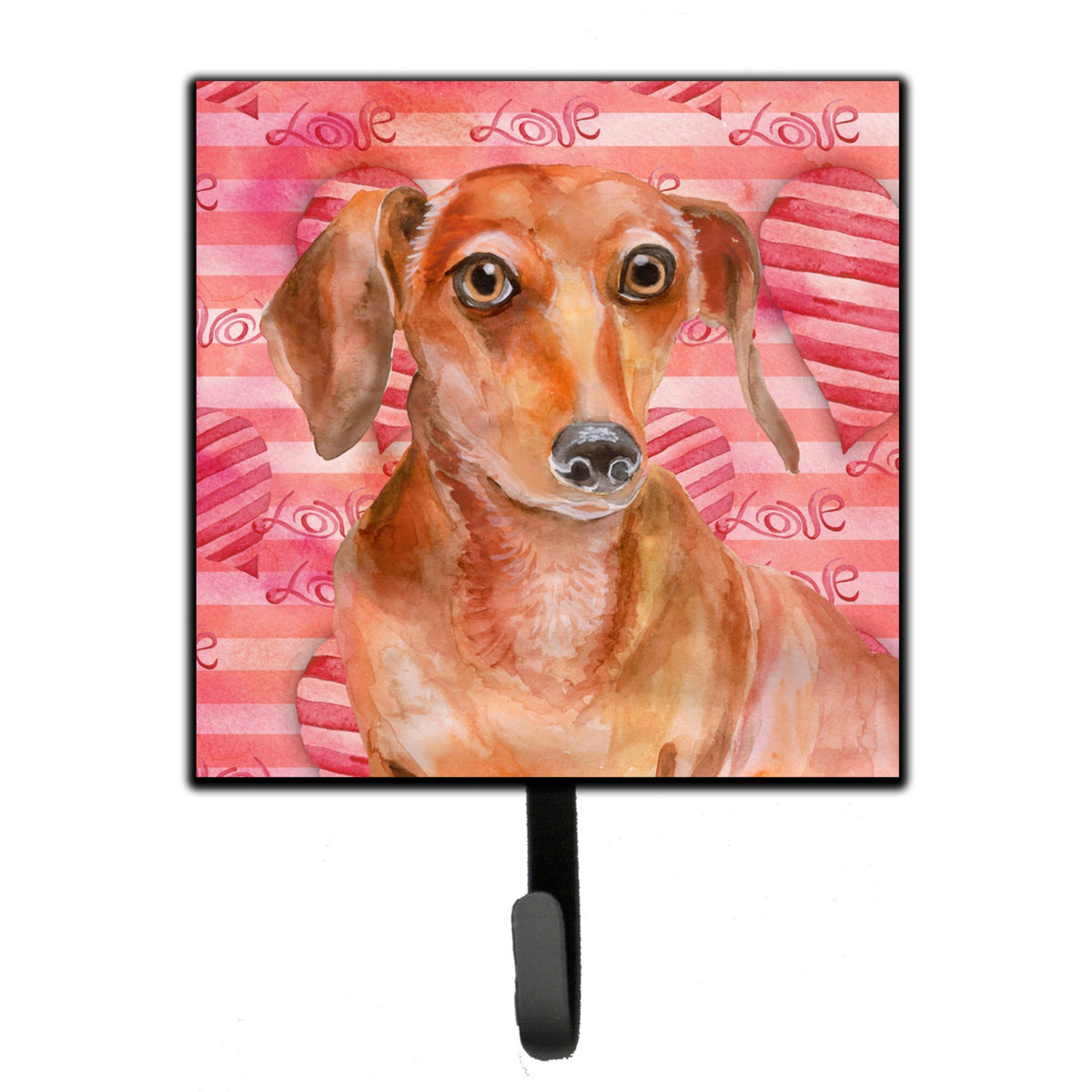 Caroline'S Treasures Red Dachshund Love Wall Hook, Small, Multicolor