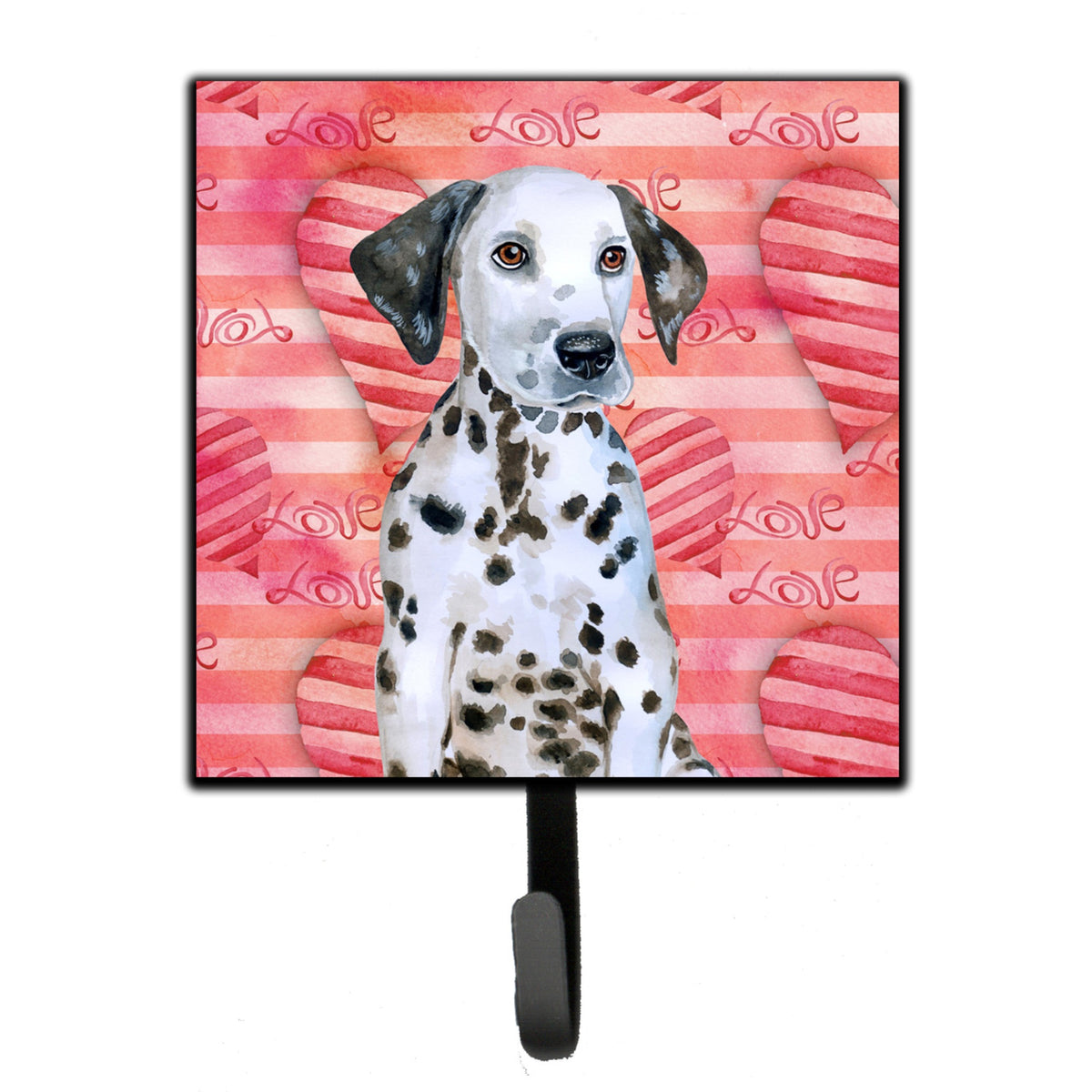 Caroline'S Treasures Dalmatian Puppy Love Wall Hook, Small, Multicolor