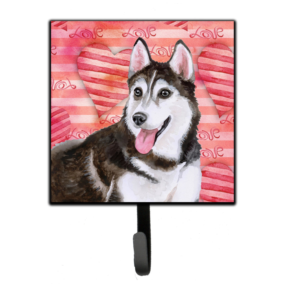 Caroline'S Treasures Siberian Husky #2 Love Wall Hook, Small, Multicolor