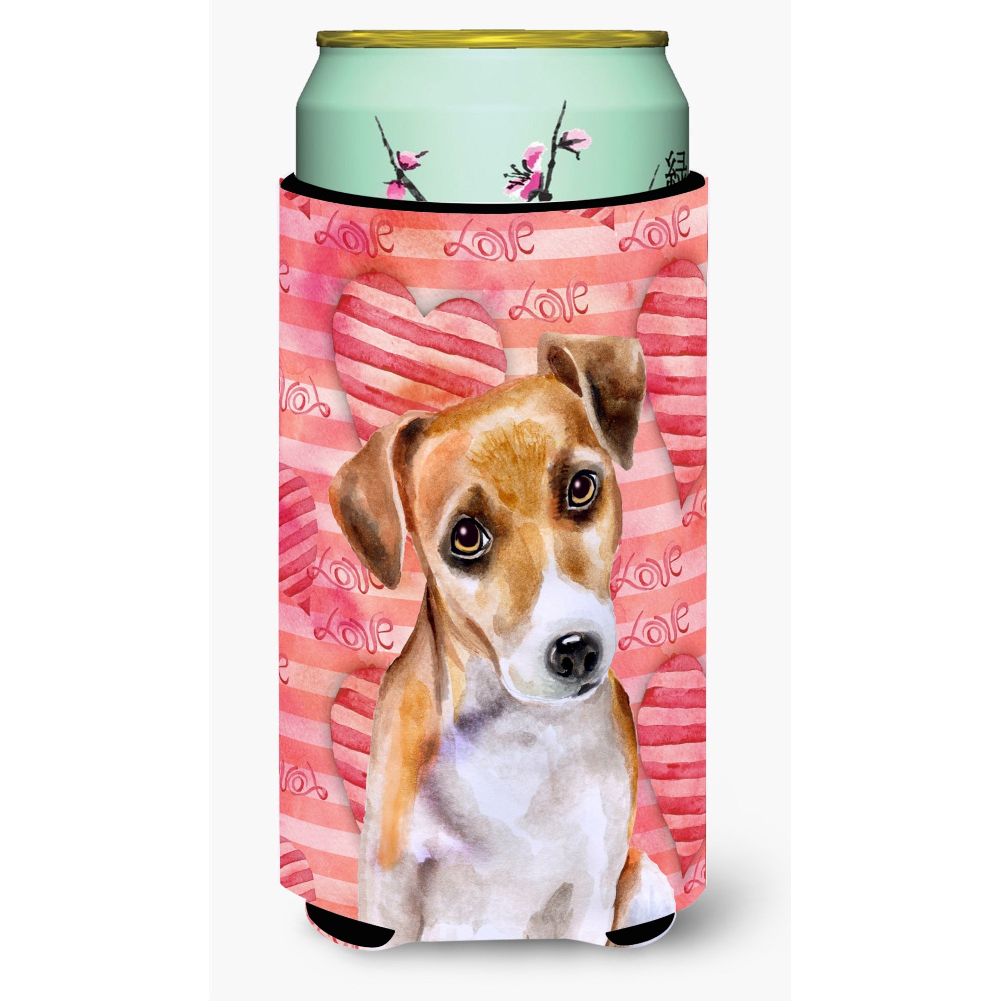 Caroline'S Treasures Jack Russell Terrier #2 Love Decorative Can Hugger, Tall Boy, Multicolor
