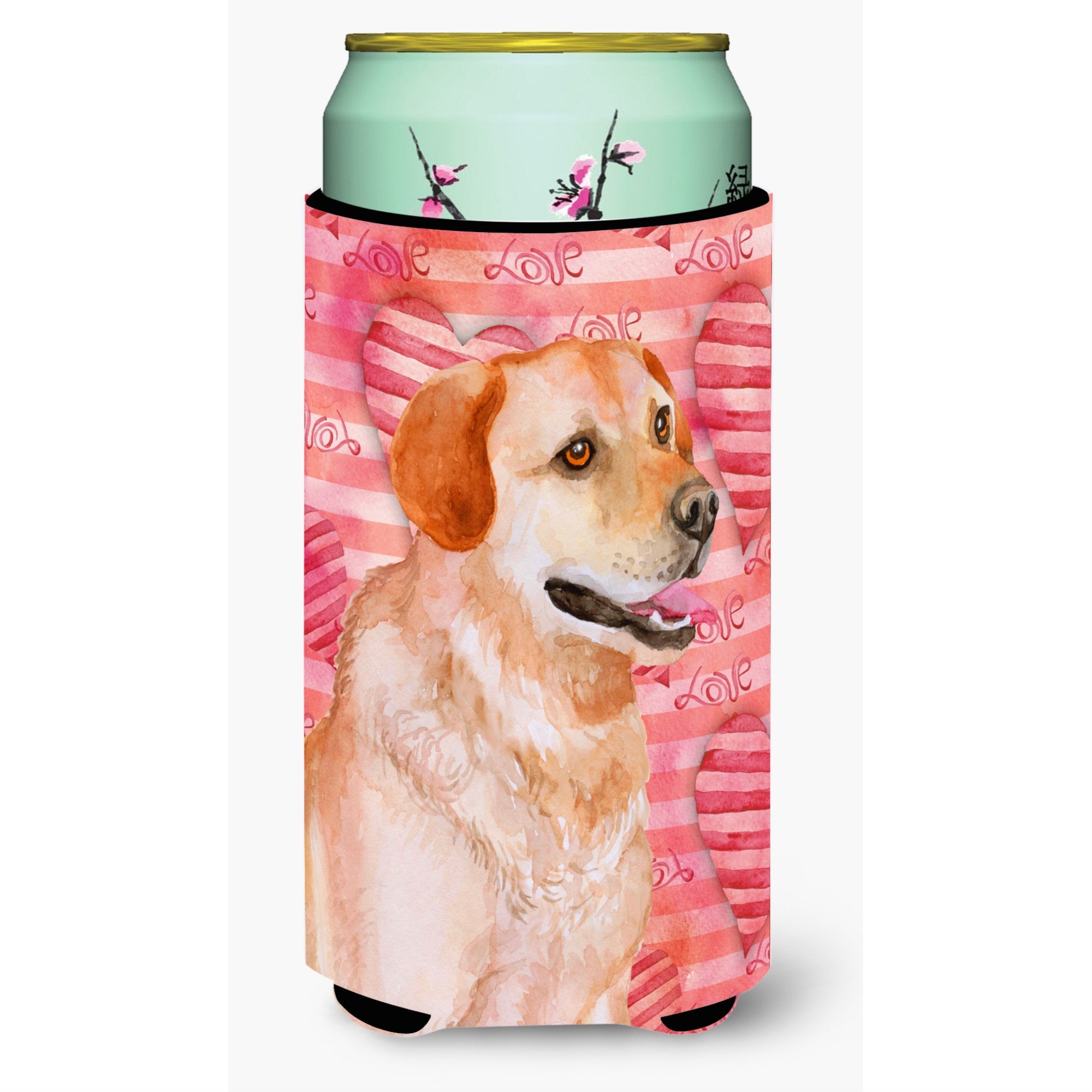 Caroline'S Treasures Labrador Retriever Love Decorative Can Hugger, Tall Boy, Multicolor