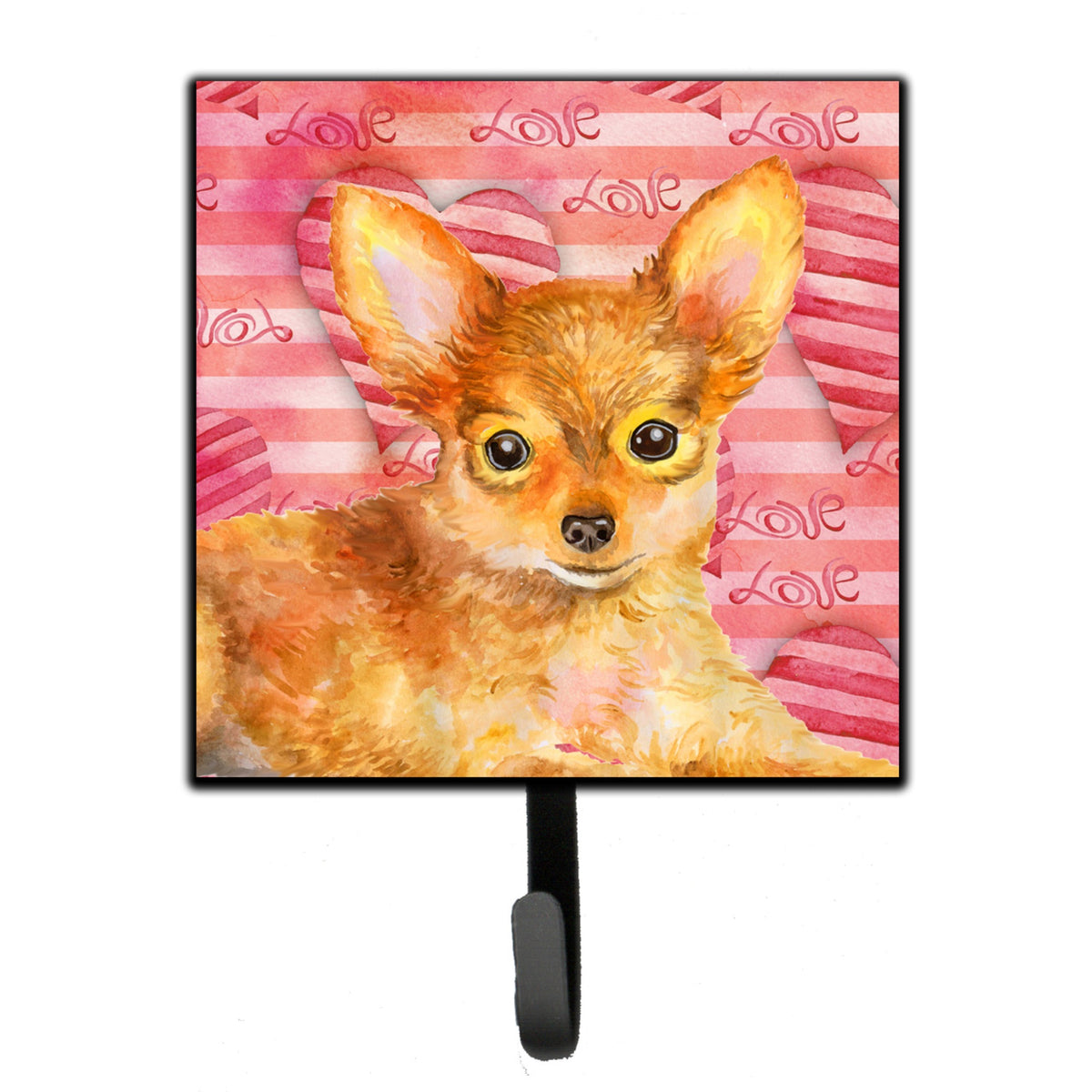 Caroline'S Treasures Toy Terrier Love Wall Hook, Small, Multicolor