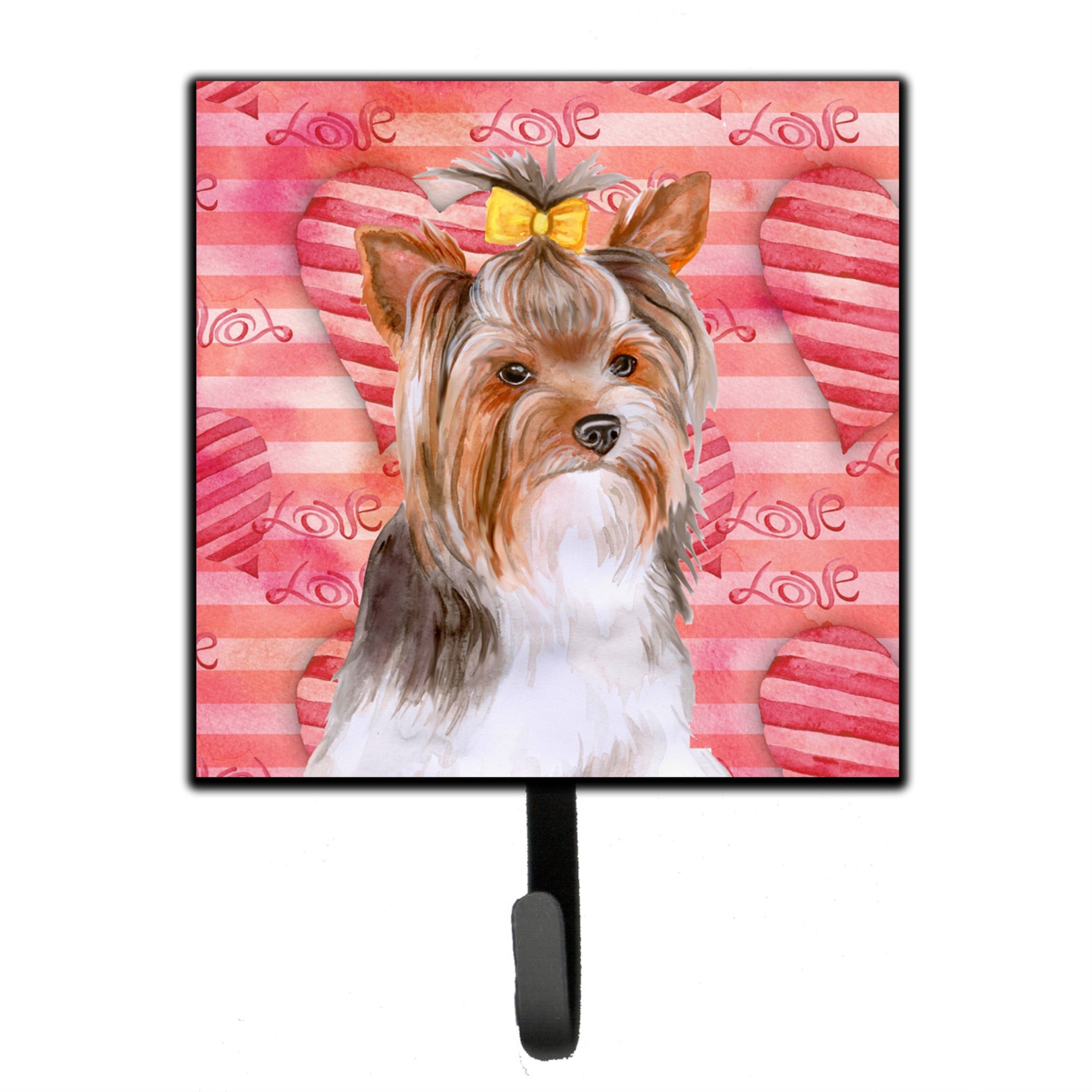 Caroline'S Treasures Yorkshire Terrier #2 Love Wall Hook, Small, Multicolor