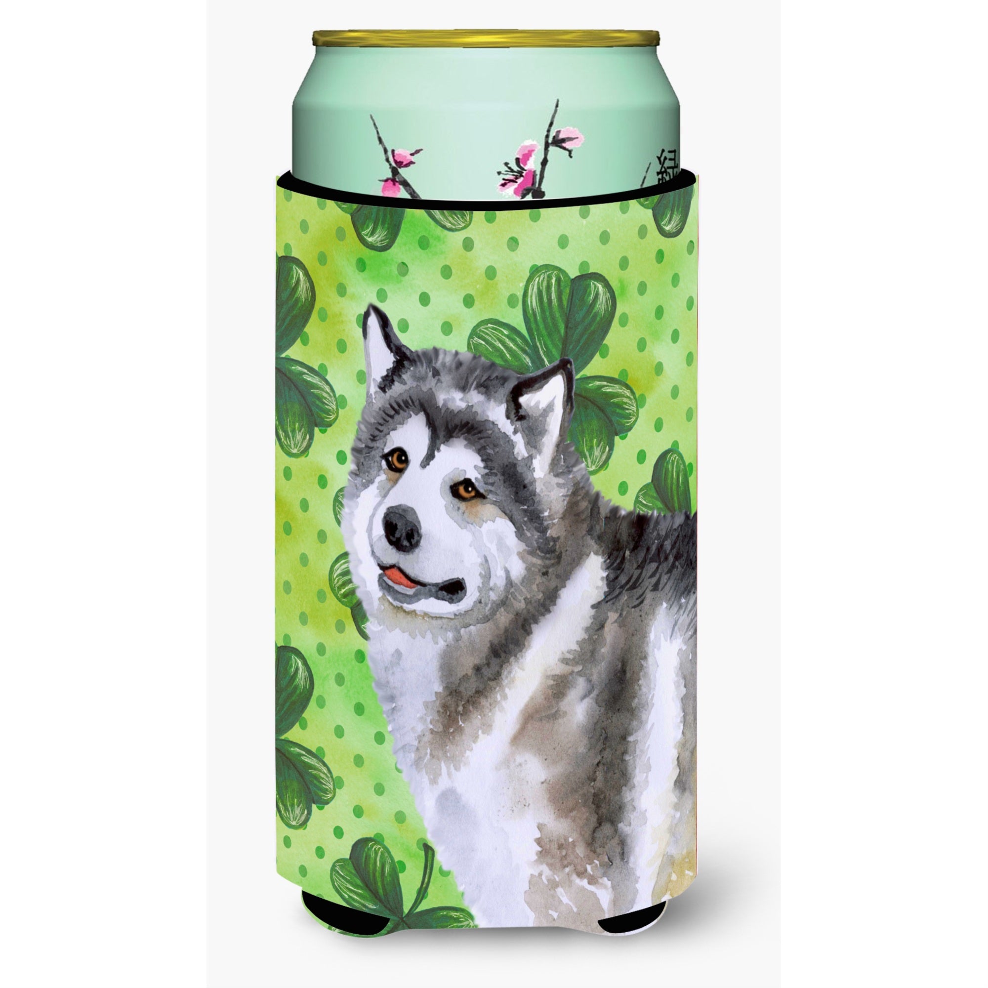 Caroline'S Treasures Alaskan Malamute St Patrick'S Decorative Can Hugger, Tall Boy, Multicolor