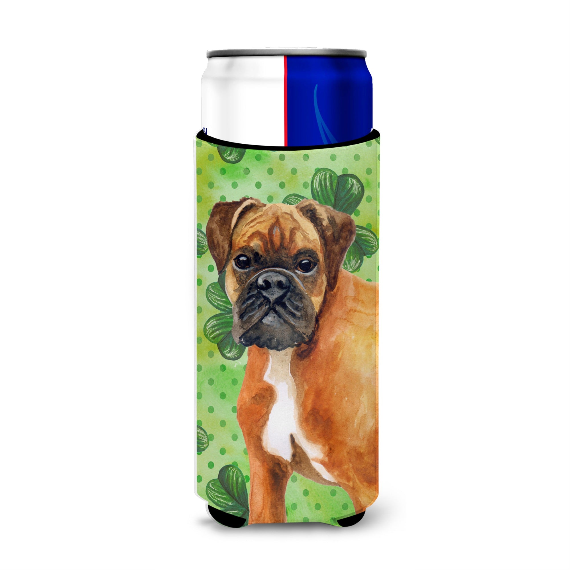 Caroline'S Treasures German Boxer St Patrick'S Decorative Can Hugger, Slim, Multicolor