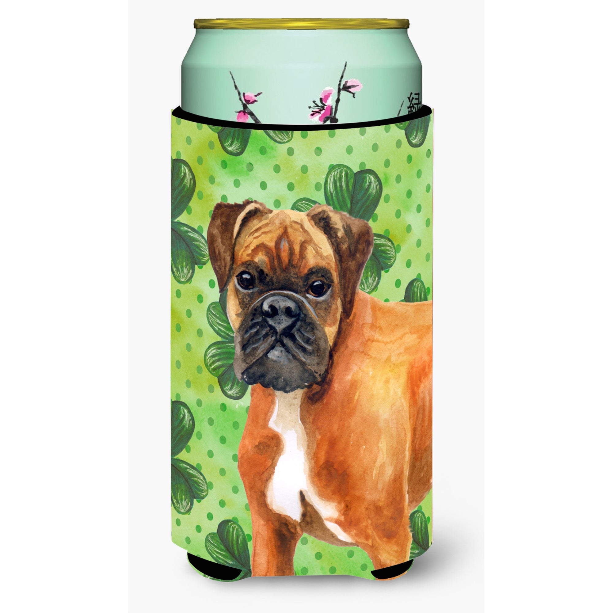 Caroline'S Treasures German Boxer St Patrick'S Decorative Can Hugger, Tall Boy, Multicolor