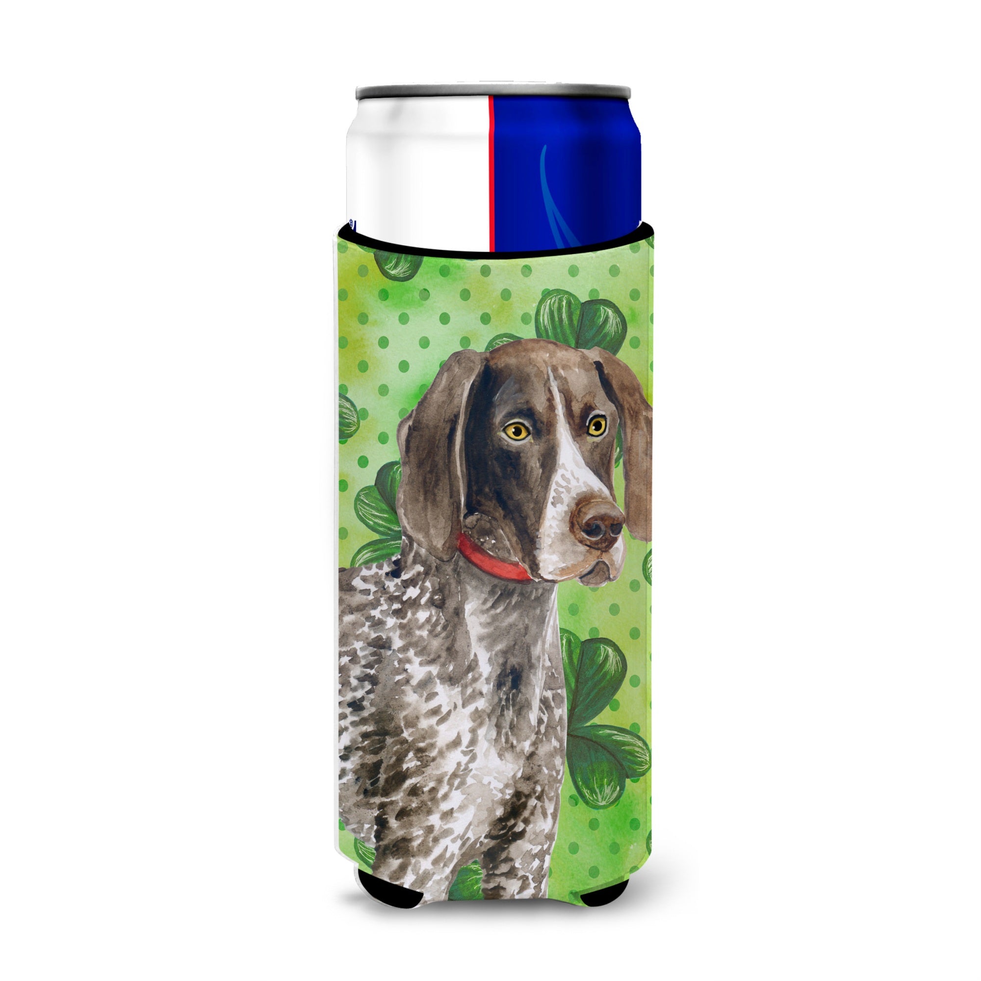 Caroline'S Treasures German Shorthaired Pointer St Patrick'S Decorative Can Hugger, Slim, Multicolor