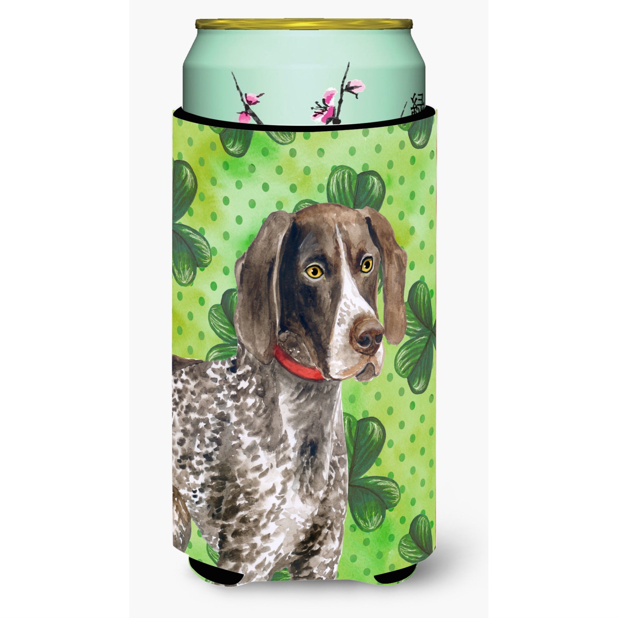 Caroline'S Treasures German Shorthaired Pointer St Patrick'S Decorative Can Hugger, Tall Boy, Multicolor