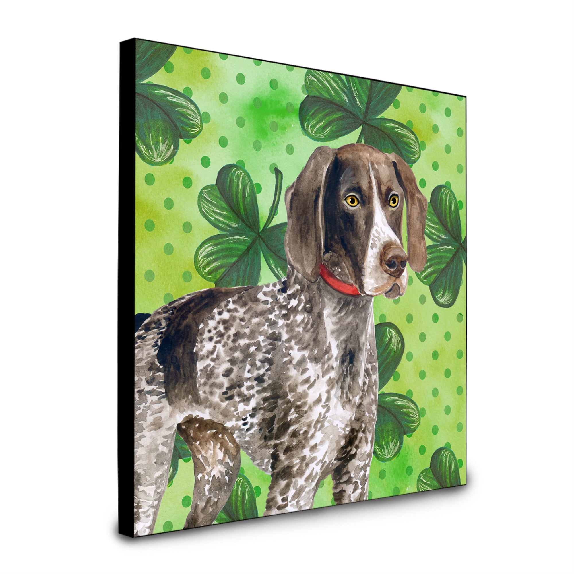 Caroline'S Treasures German Shorthaired Pointer St Patrick'S Artwork Panel Wall-Decor, Multicolor