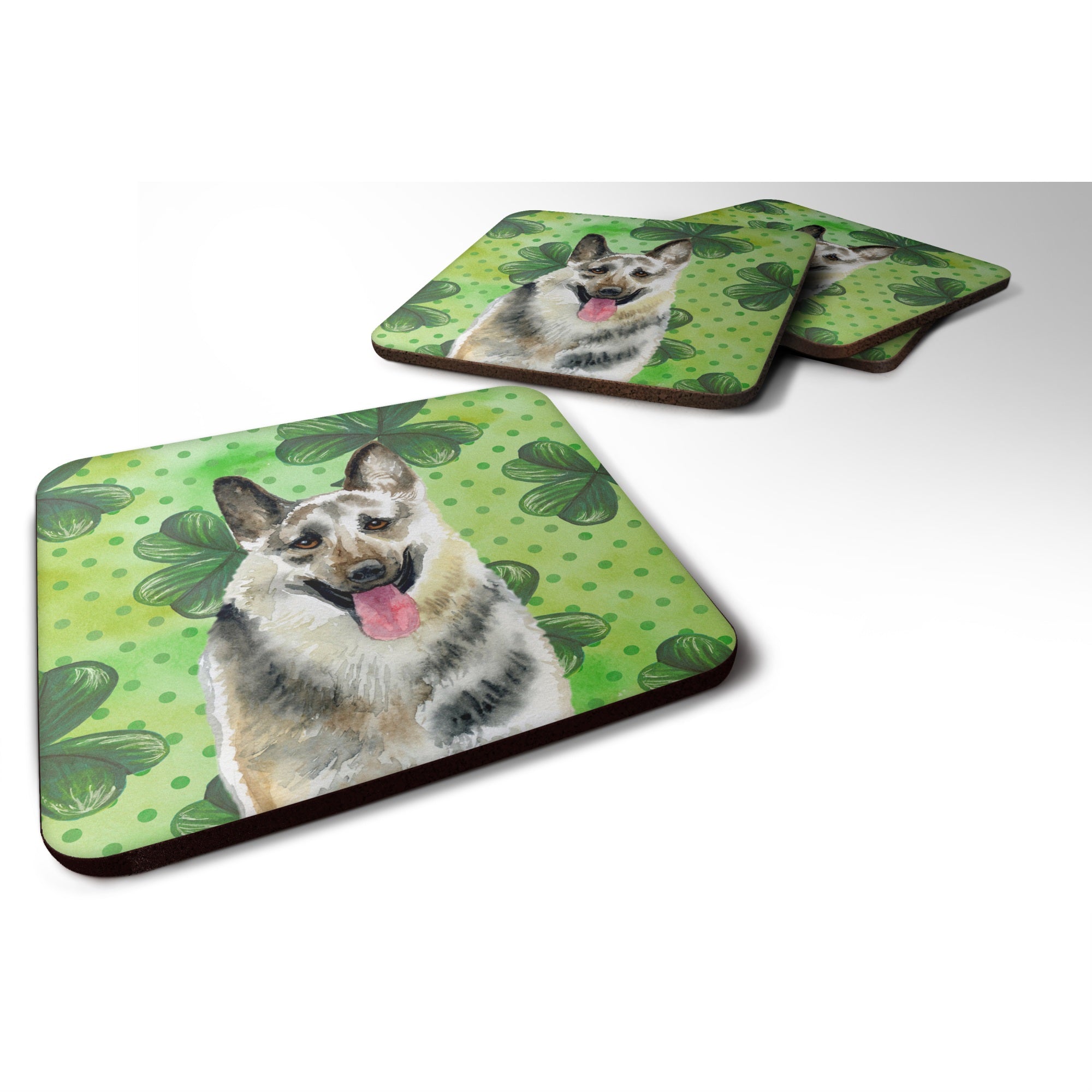 Caroline'S Treasures East-European Shepherd St Patrick'S Decorative Coasters, Multicolor