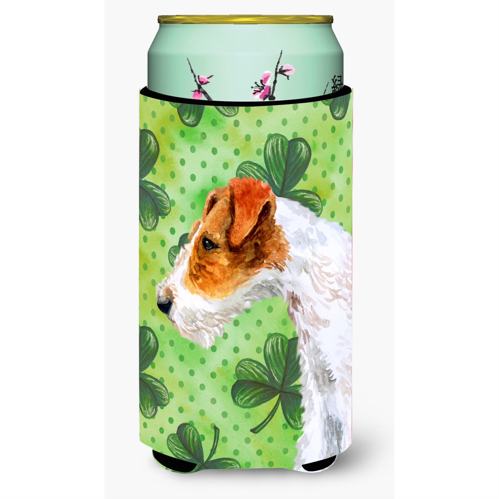 Caroline'S Treasures Fox Terrier St Patrick'S Decorative Can Hugger, Tall Boy, Multicolor