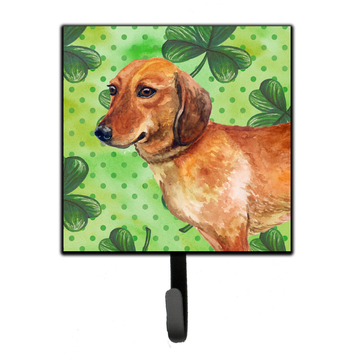 Caroline'S Treasures Dachshund St Patrick'S Wall Hook, Small, Multicolor