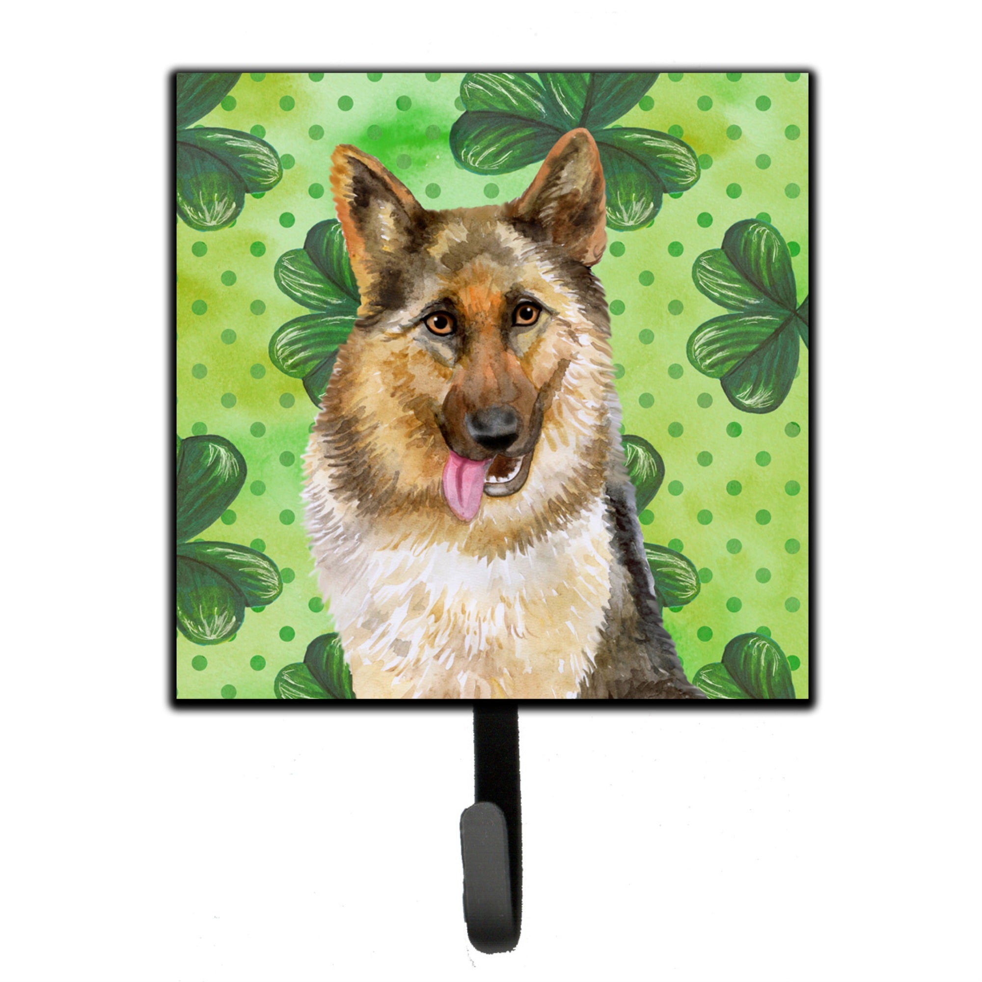 Caroline'S Treasures German Shepherd St Patrick'S Wall Hook, Small, Multicolor