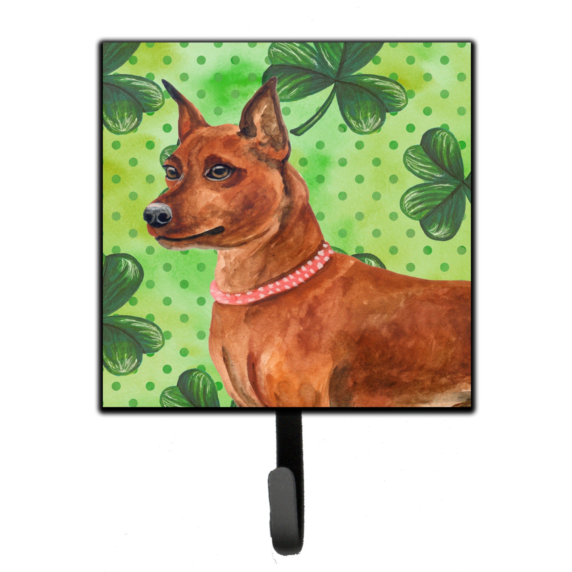 Caroline'S Treasures Miniature Pinscher St Patrick'S Wall Hook, Small, Multicolor