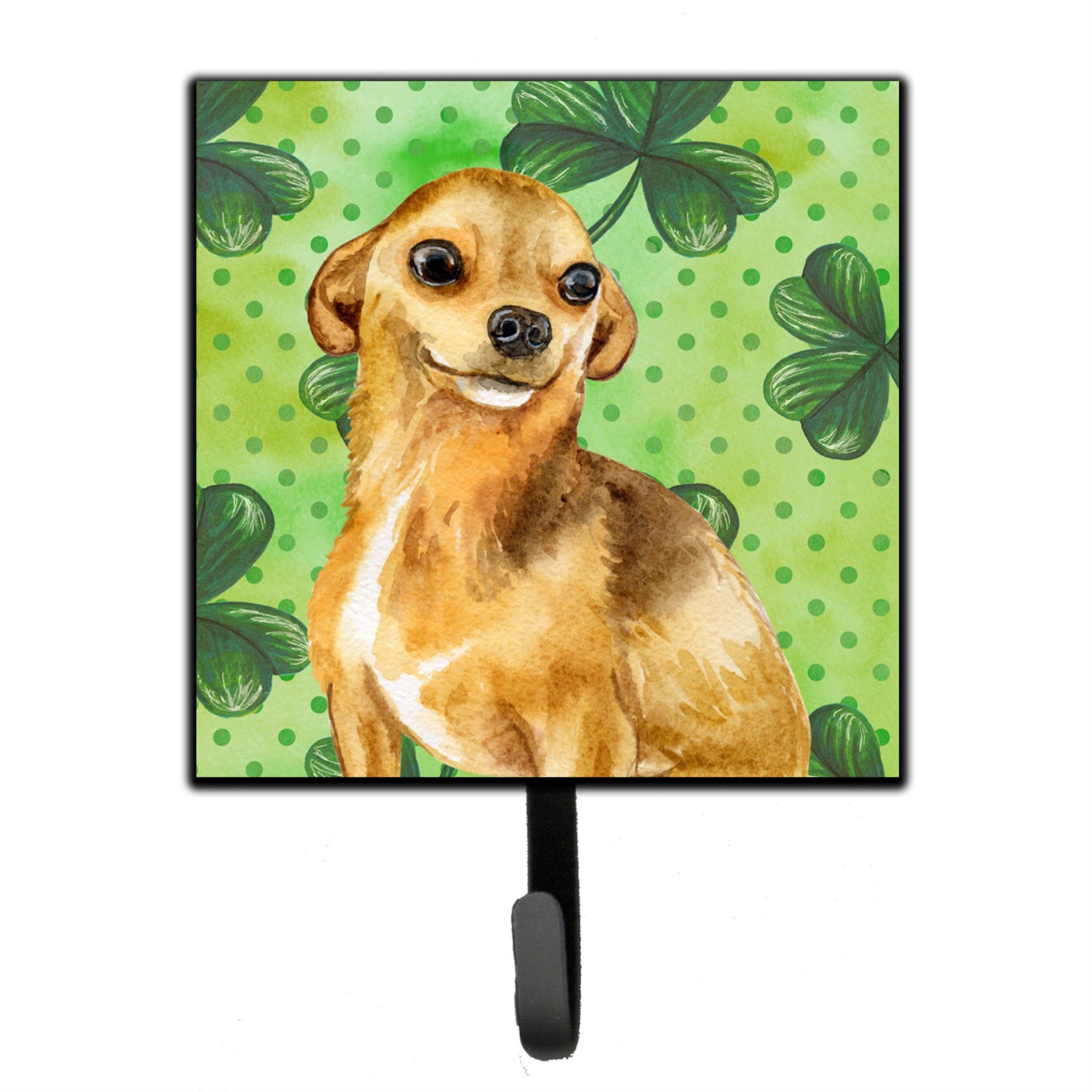 Caroline'S Treasures Chihuahua St Patrick'S Wall Hook, Small, Multicolor
