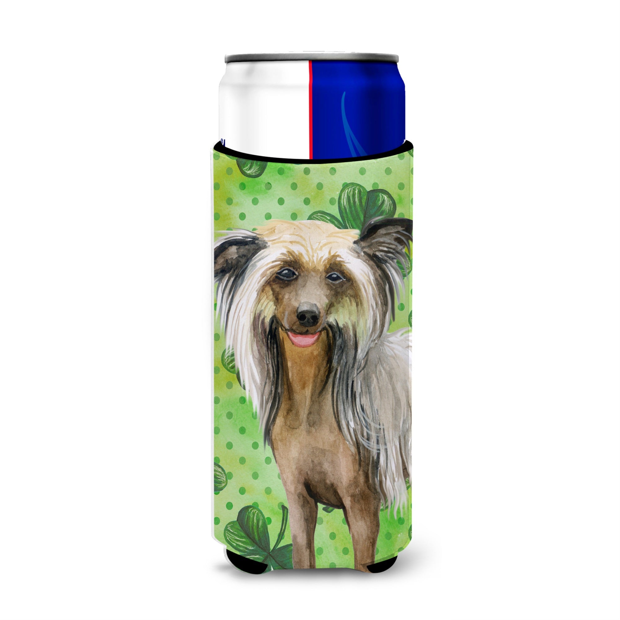 Caroline'S Treasures Chinese Crested St Patrick'S Decorative Can Hugger, Slim, Multicolor