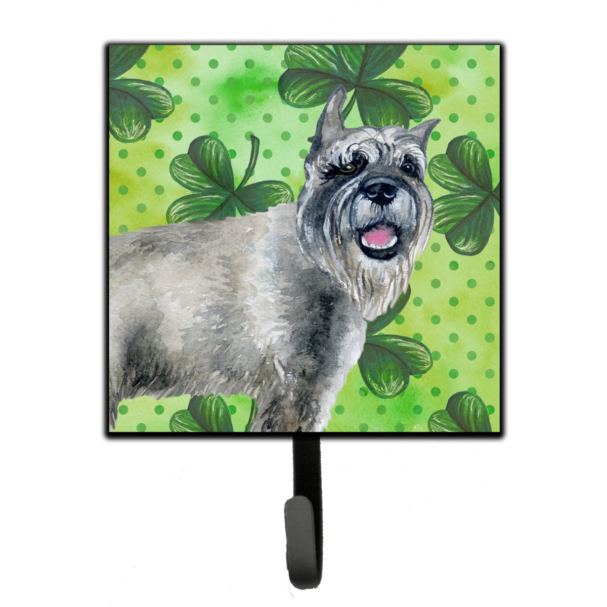 Caroline'S Treasures Schnauzer St Patrick'S Wall Hook, Small, Multicolor