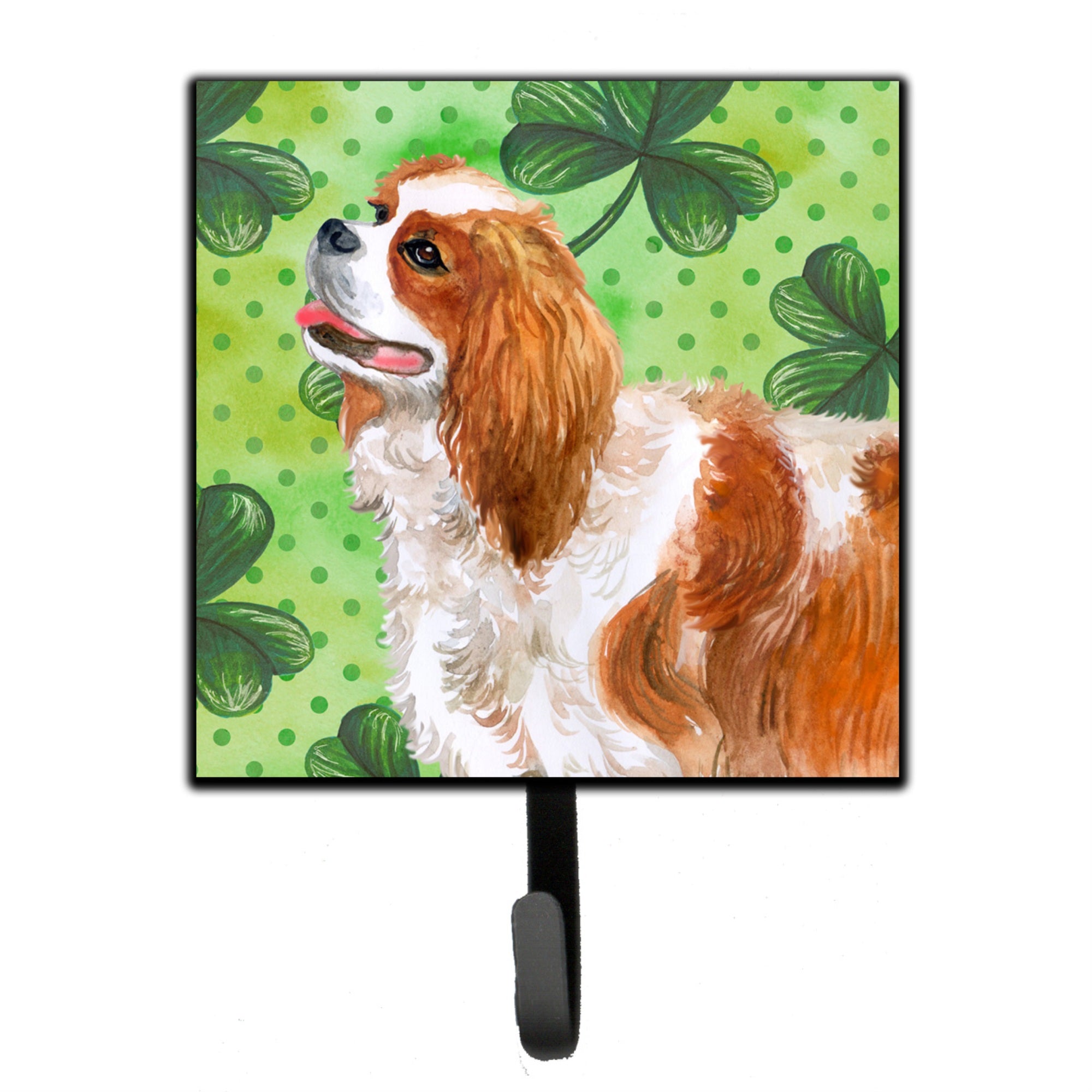 Caroline'S Treasures Cavalier Spaniel St Patrick'S Wall Hook, Small, Multicolor
