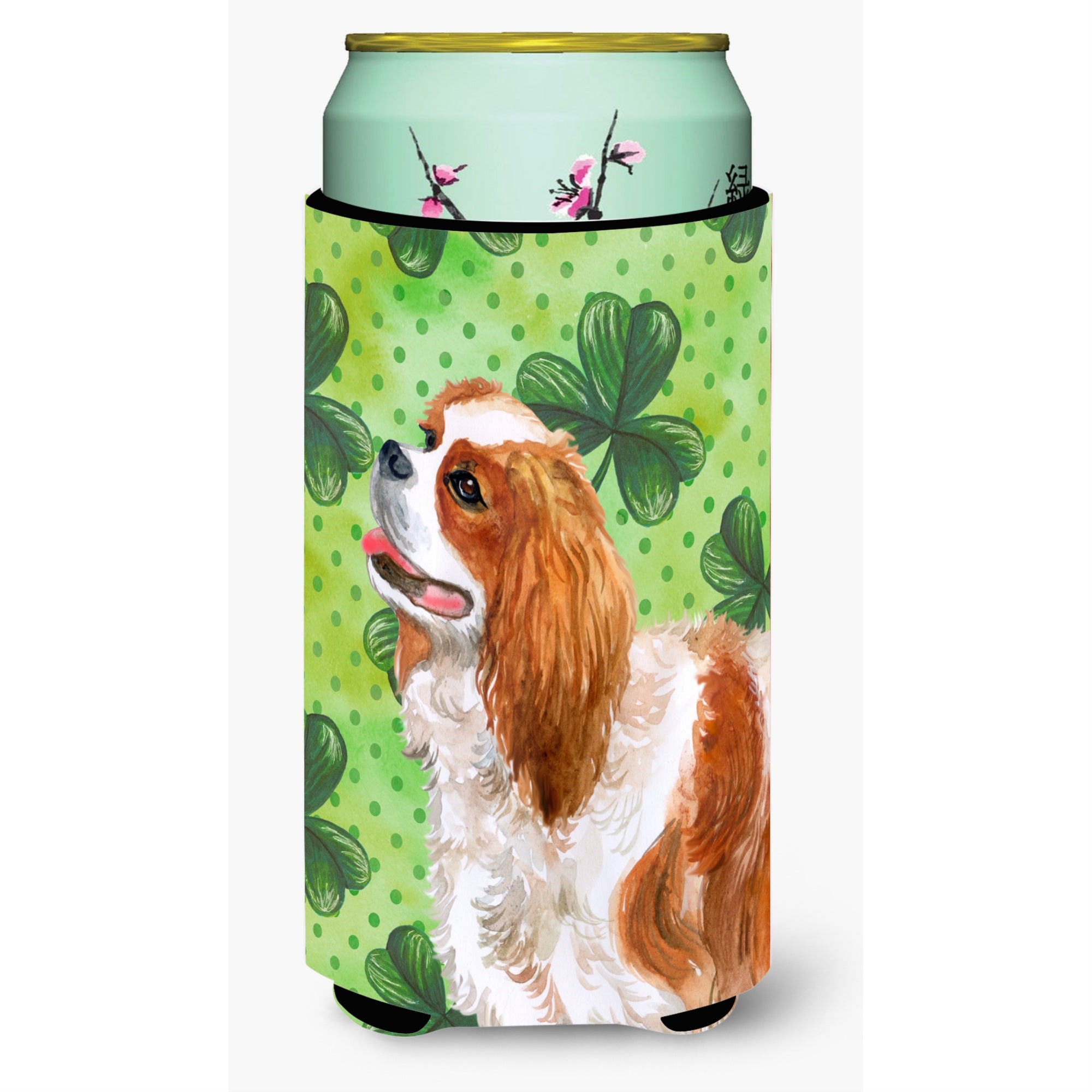 Caroline'S Treasures Cavalier Spaniel St Patrick'S Decorative Can Hugger, Tall Boy, Multicolor