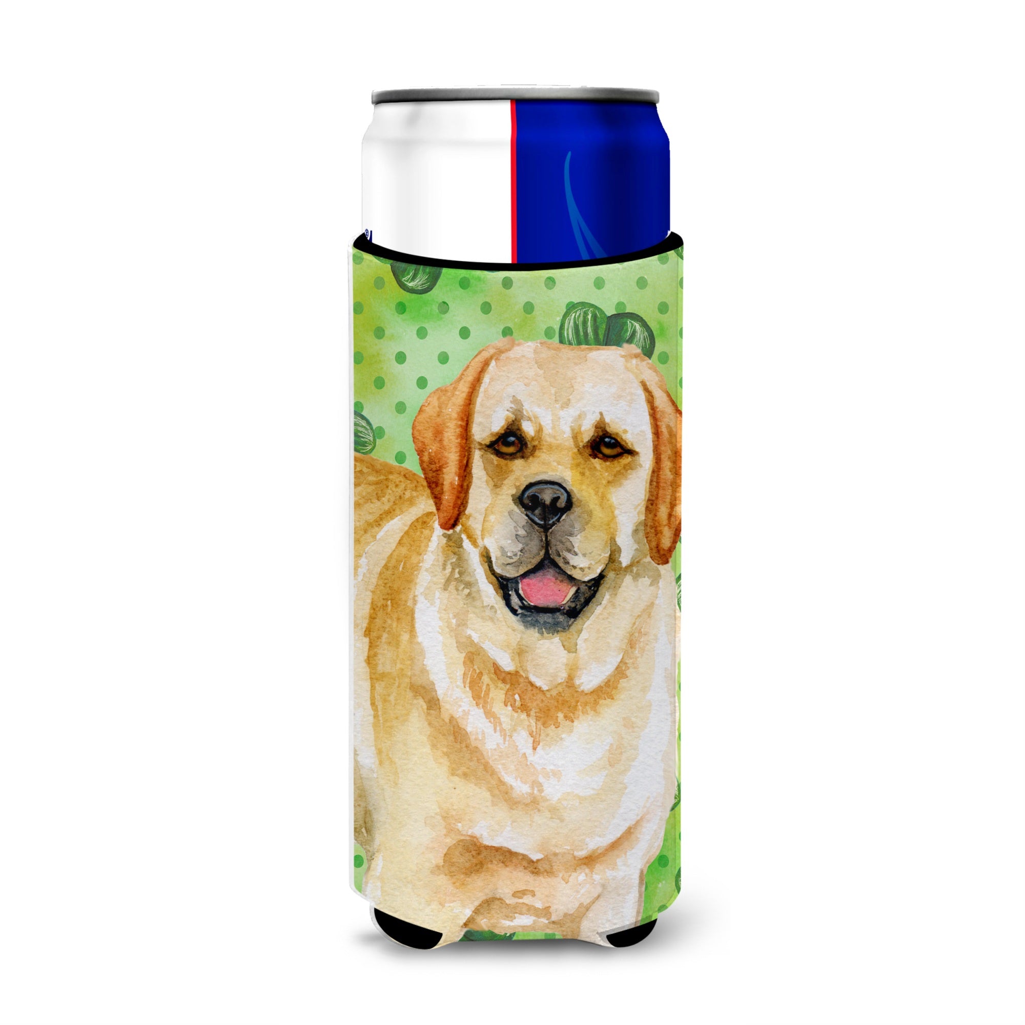 Caroline'S Treasures Golden Retriever St Patrick'S Decorative Can Hugger, Slim, Multicolor