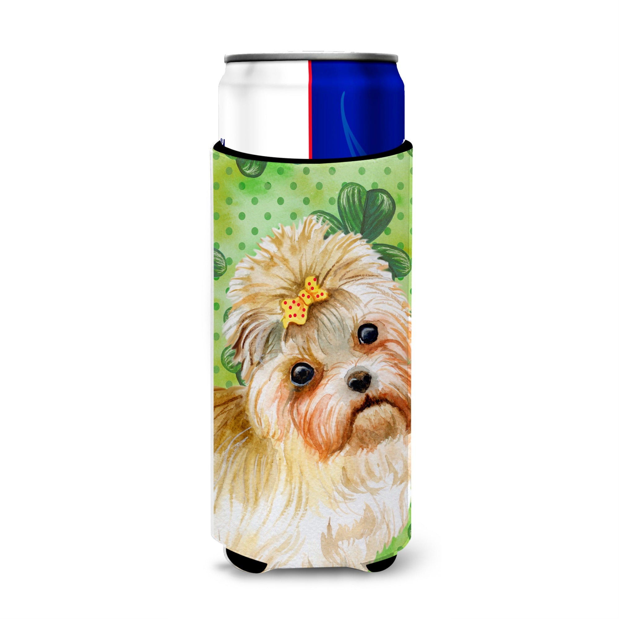 Caroline'S Treasures Morkie St Patrick'S Decorative Can Hugger, Slim, Multicolor
