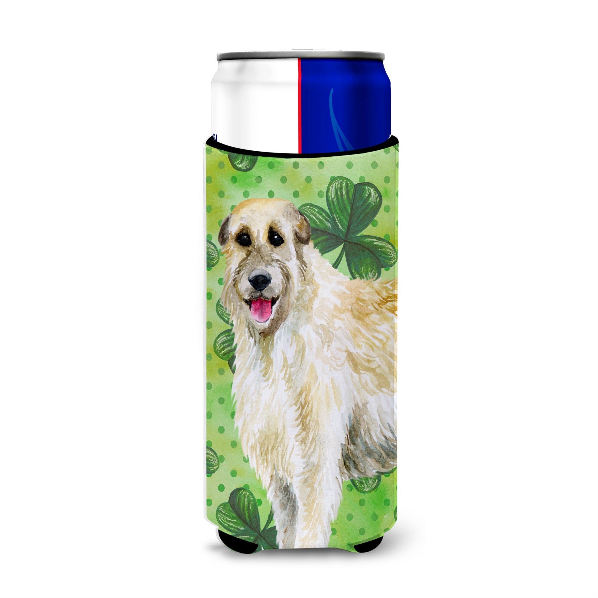 Caroline'S Treasures Irish Wolfhound St Patrick'S Decorative Can Hugger, Slim, Multicolor