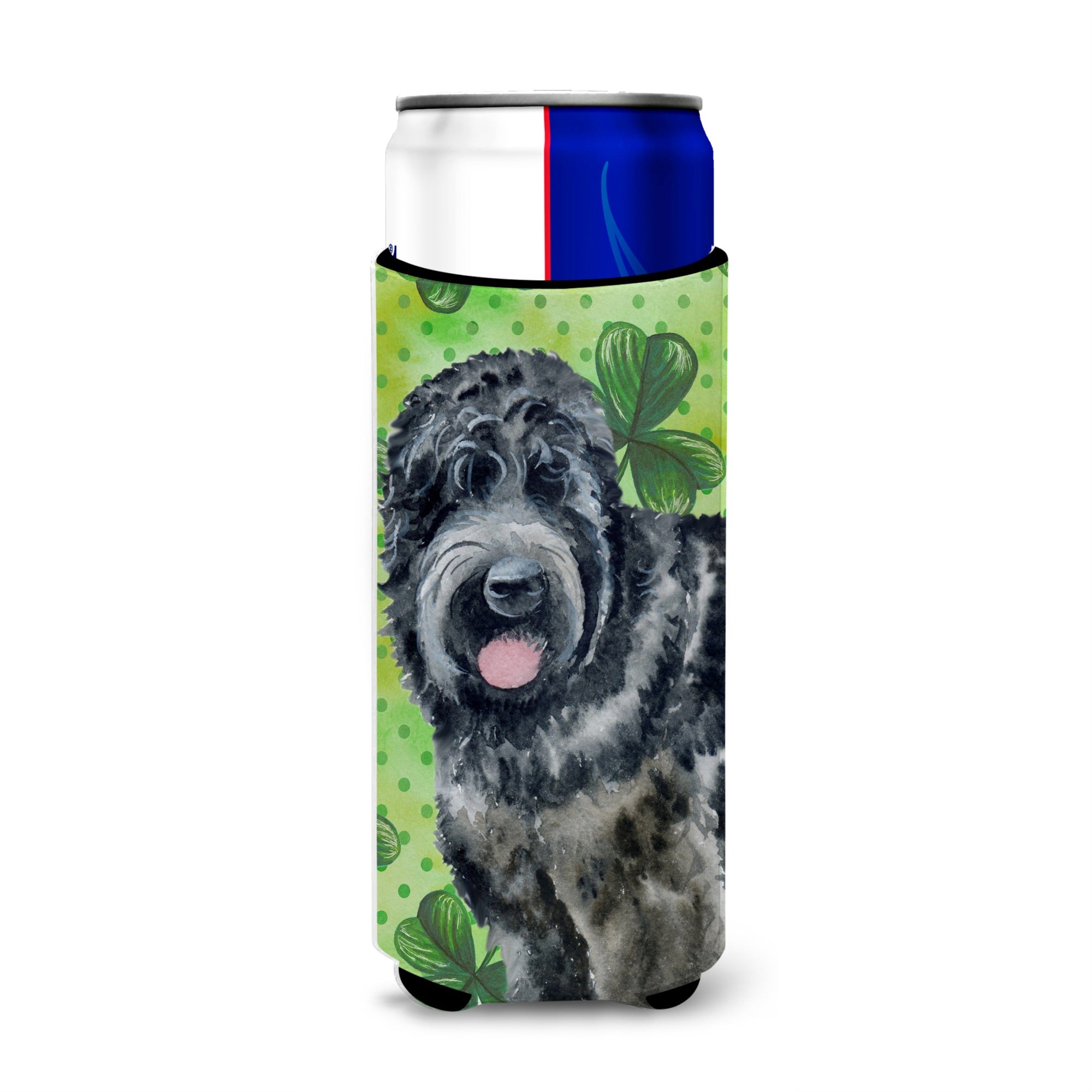 Caroline'S Treasures Black Russian Terrier St Patrick'S Decorative Can Hugger, Slim, Multicolor