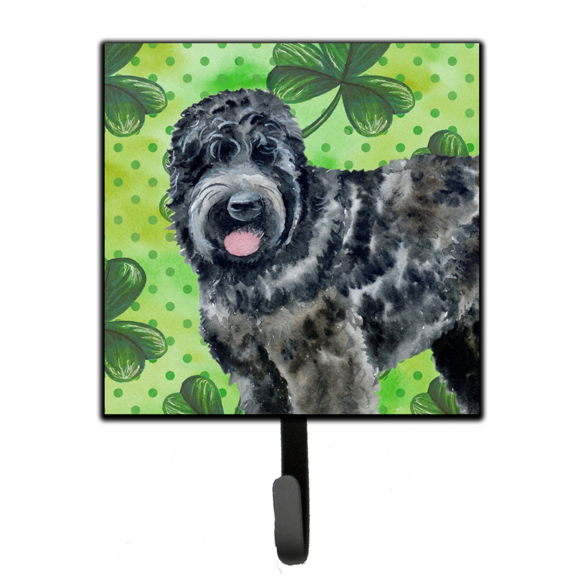 Caroline'S Treasures Black Russian Terrier St Patrick'S Wall Hook, Small, Multicolor