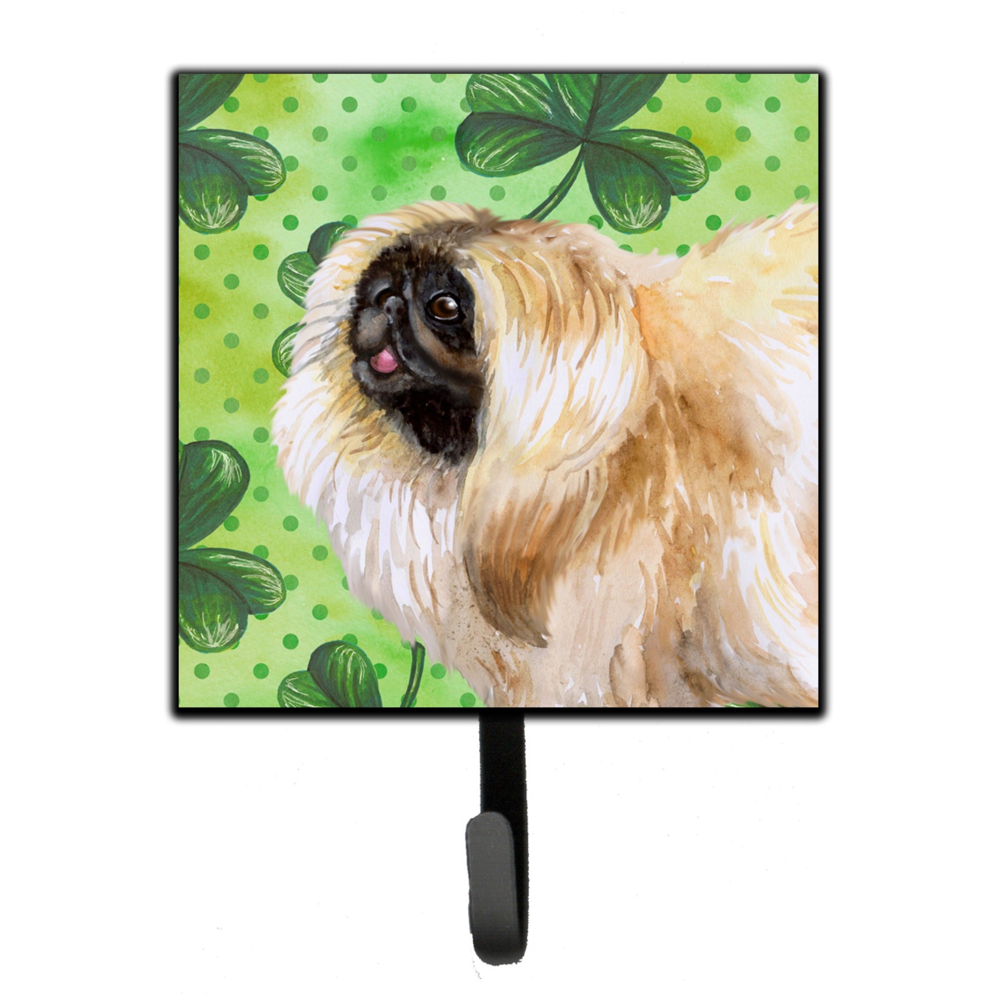 Caroline'S Treasures Pekingese St Patrick'S Wall Hook, Small, Multicolor