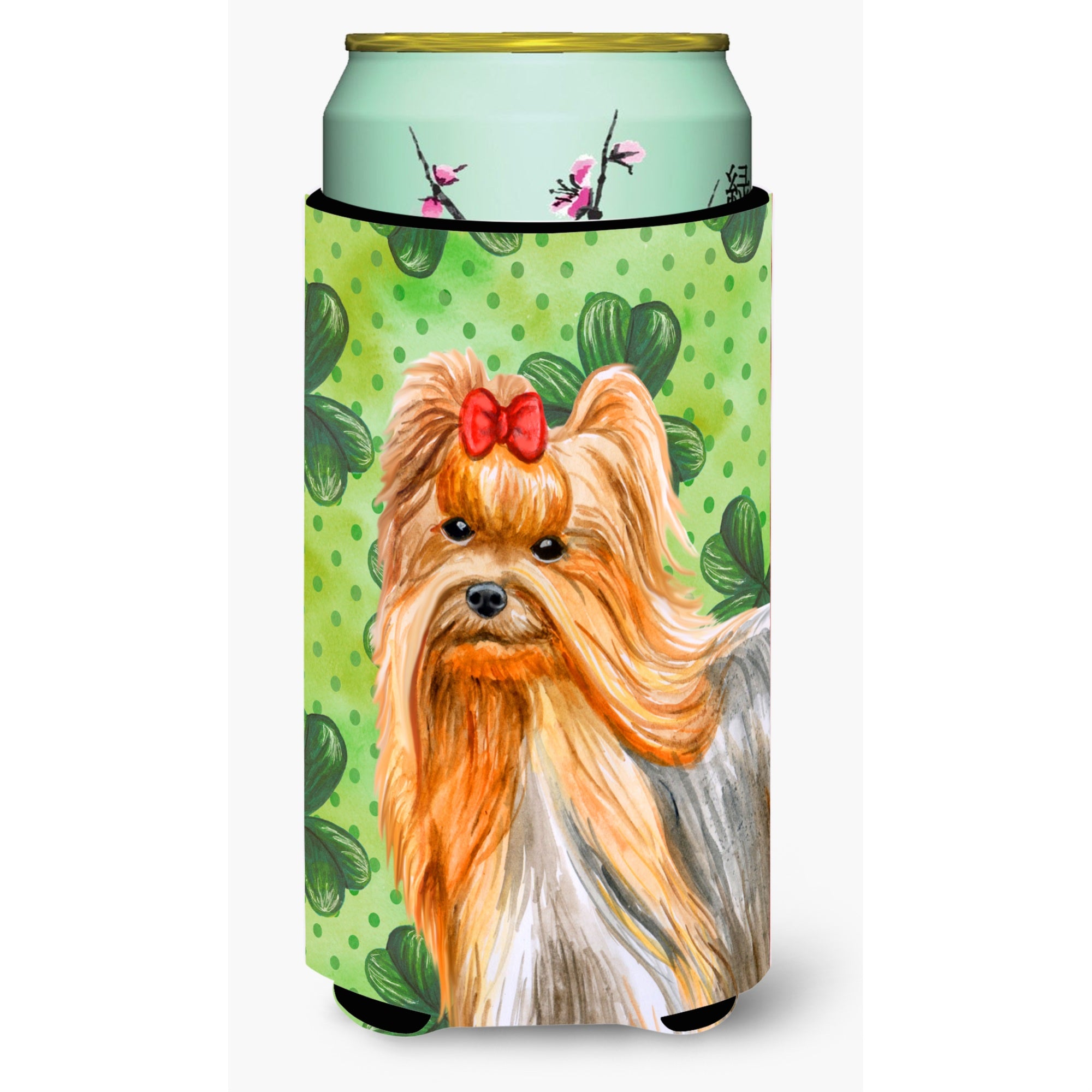 Caroline'S Treasures Yorkshire Terrier St Patrick'S Decorative Can Hugger, Tall Boy, Multicolor