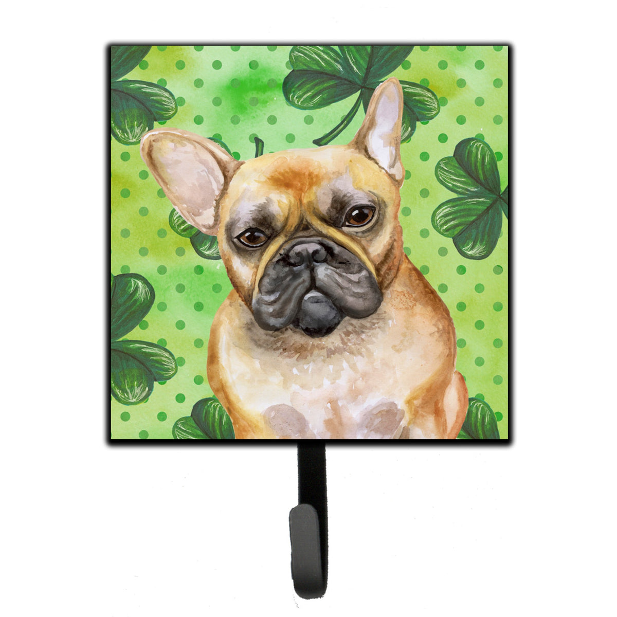 Caroline'S Treasures French Bulldog St Patrick'S Wall Hook, Small, Multicolor