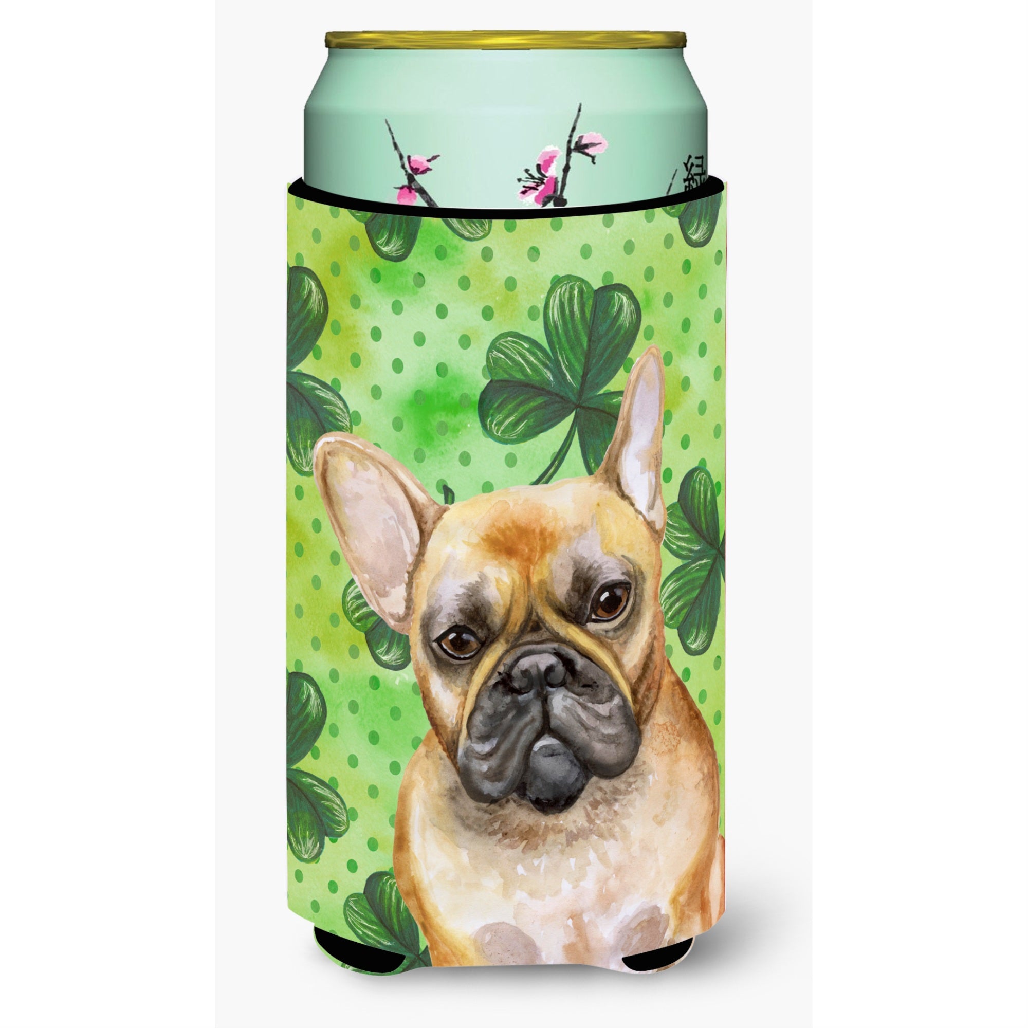 Caroline'S Treasures French Bulldog St Patrick'S Decorative Can Hugger, Tall Boy, Multicolor