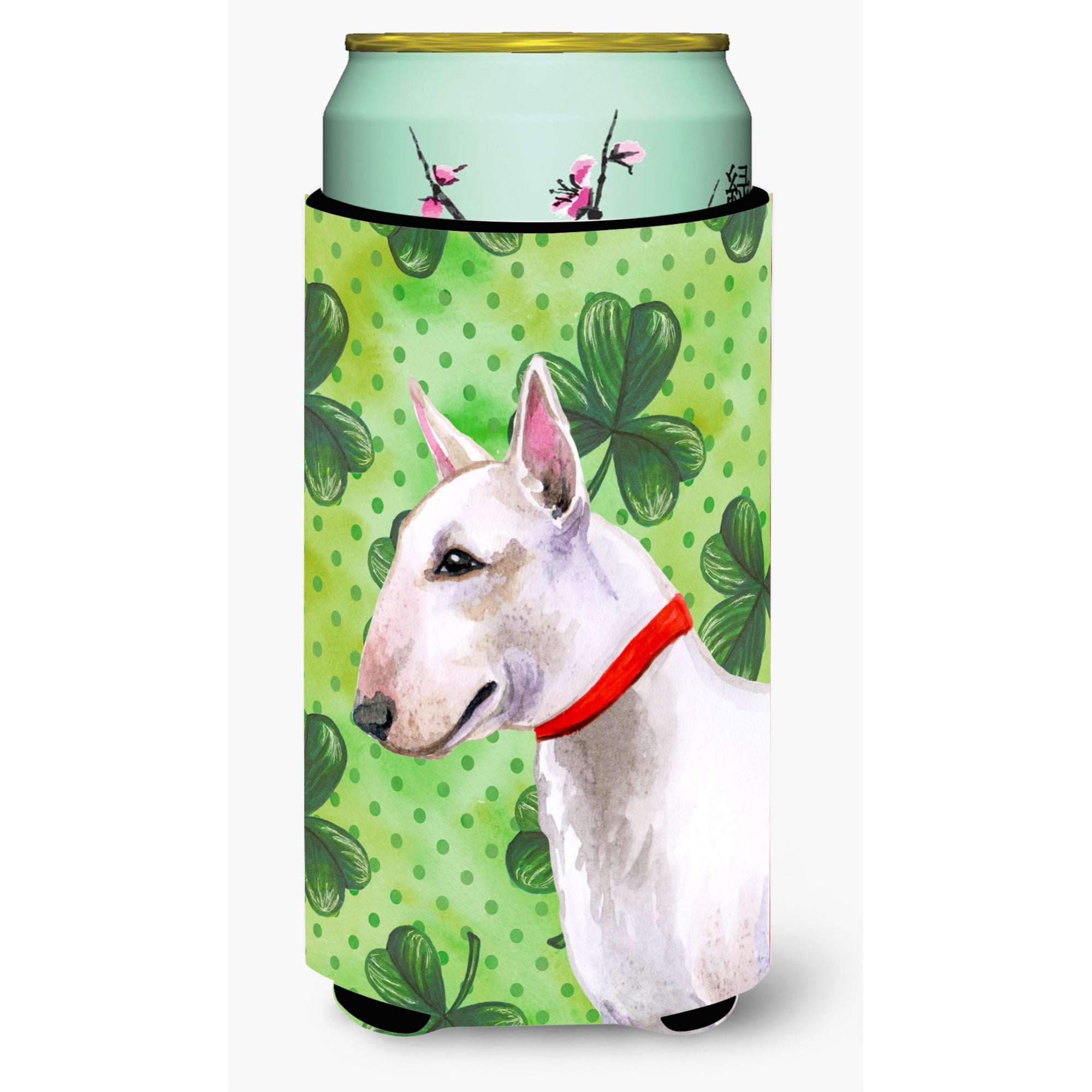 Caroline'S Treasures Bull Terrier St Patrick'S Decorative Can Hugger, Tall Boy, Multicolor