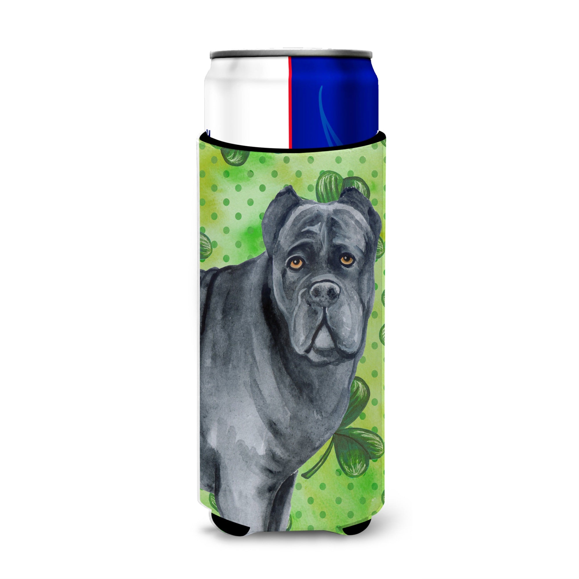 Caroline'S Treasures Cane Corso St Patrick'S Decorative Can Hugger, Slim, Multicolor