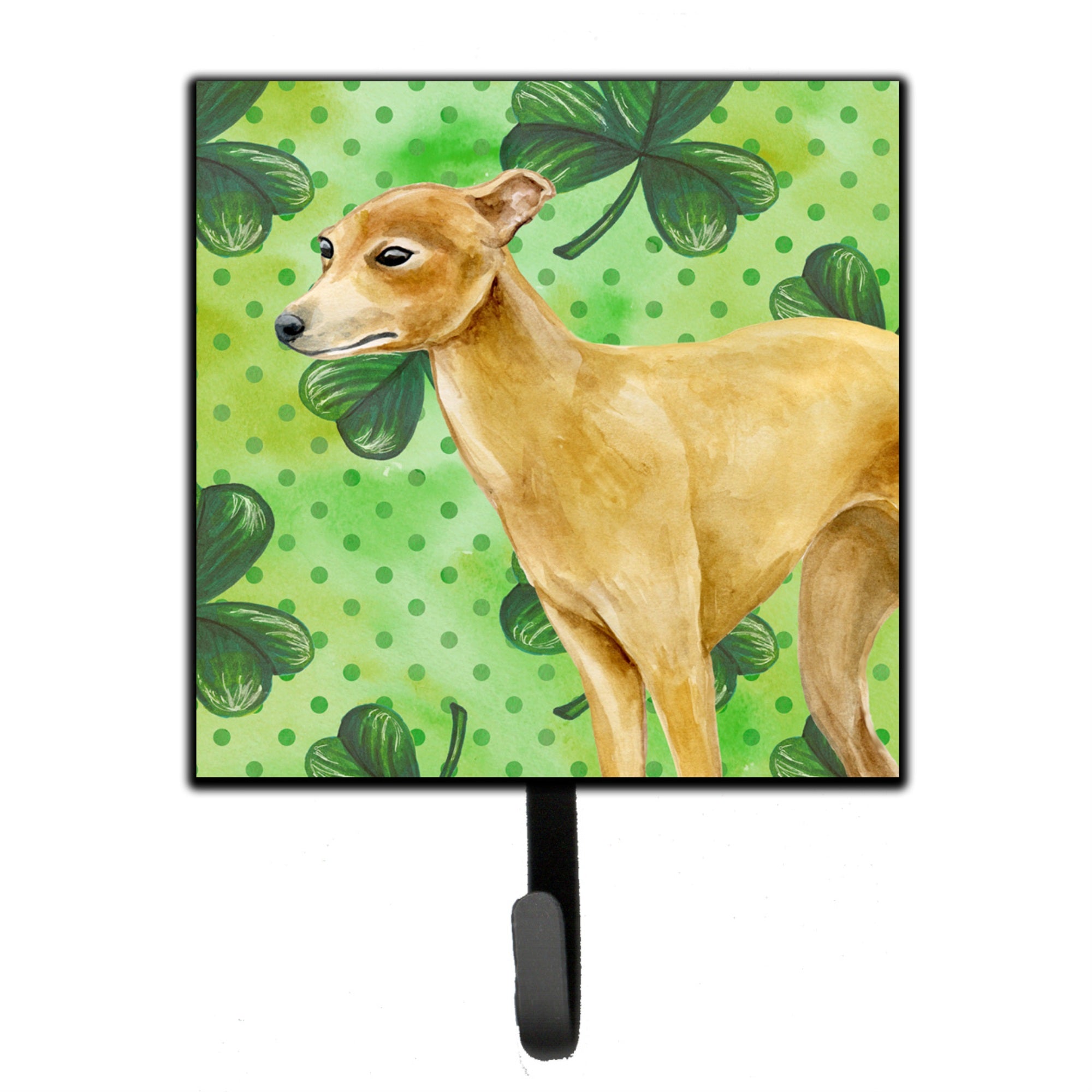 Caroline'S Treasures Italian Greyhound St Patrick'S Wall Hook, Small, Multicolor