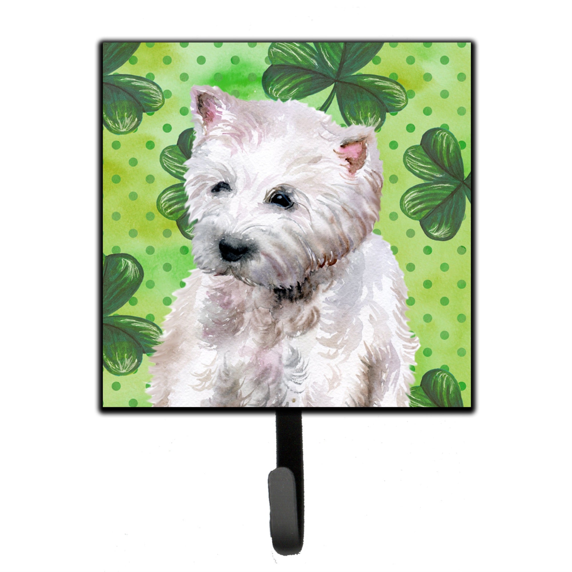 Caroline'S Treasures Westie St Patrick'S Wall Hook, Small, Multicolor